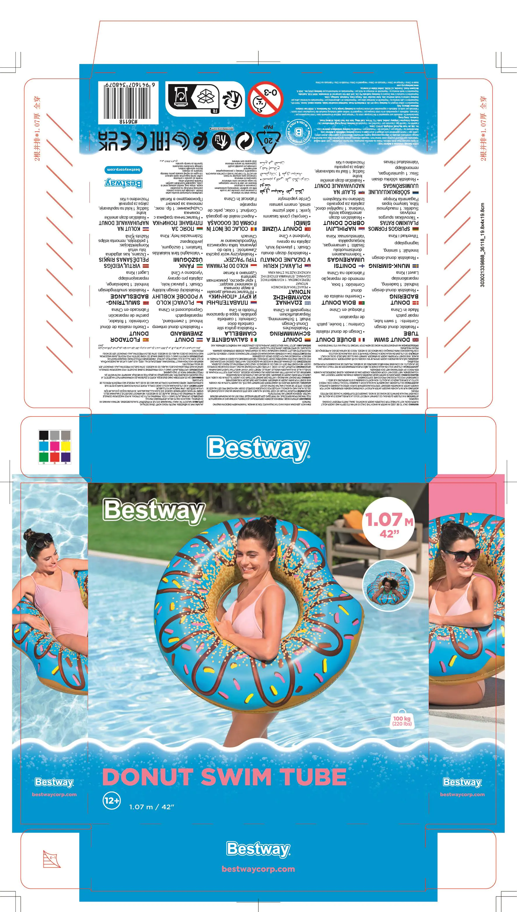 Bestway Schwimmring Donut Ø 107 cm