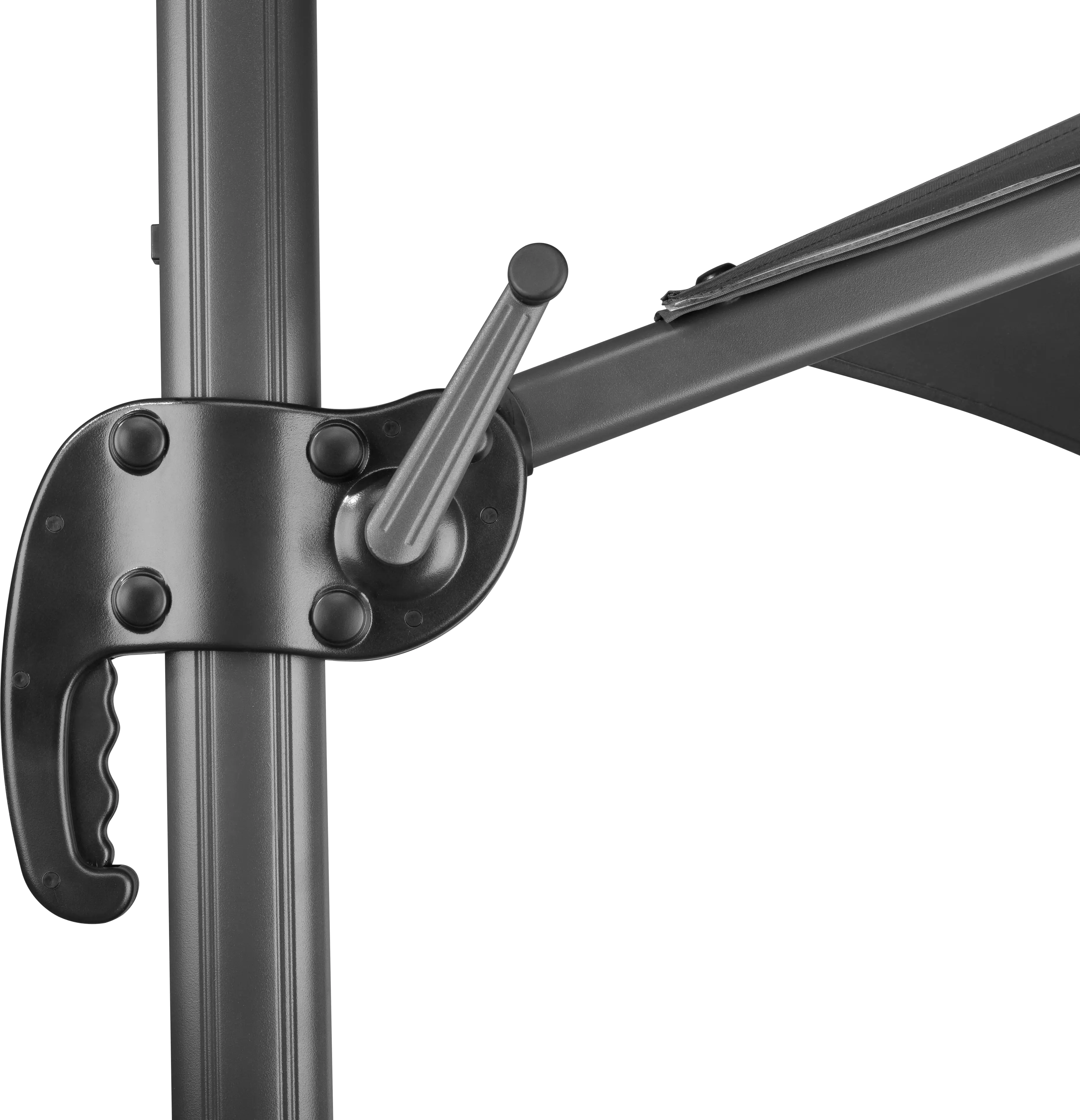 Schneider Ampelschirm Rhodos Blacklight anthrazit Ø 300 cm inkl. Sonnenschirmhülle