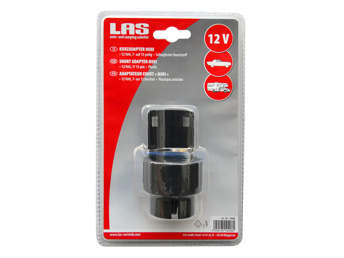 LAS Anhänger-Adapter mini 7- auf 13-polig