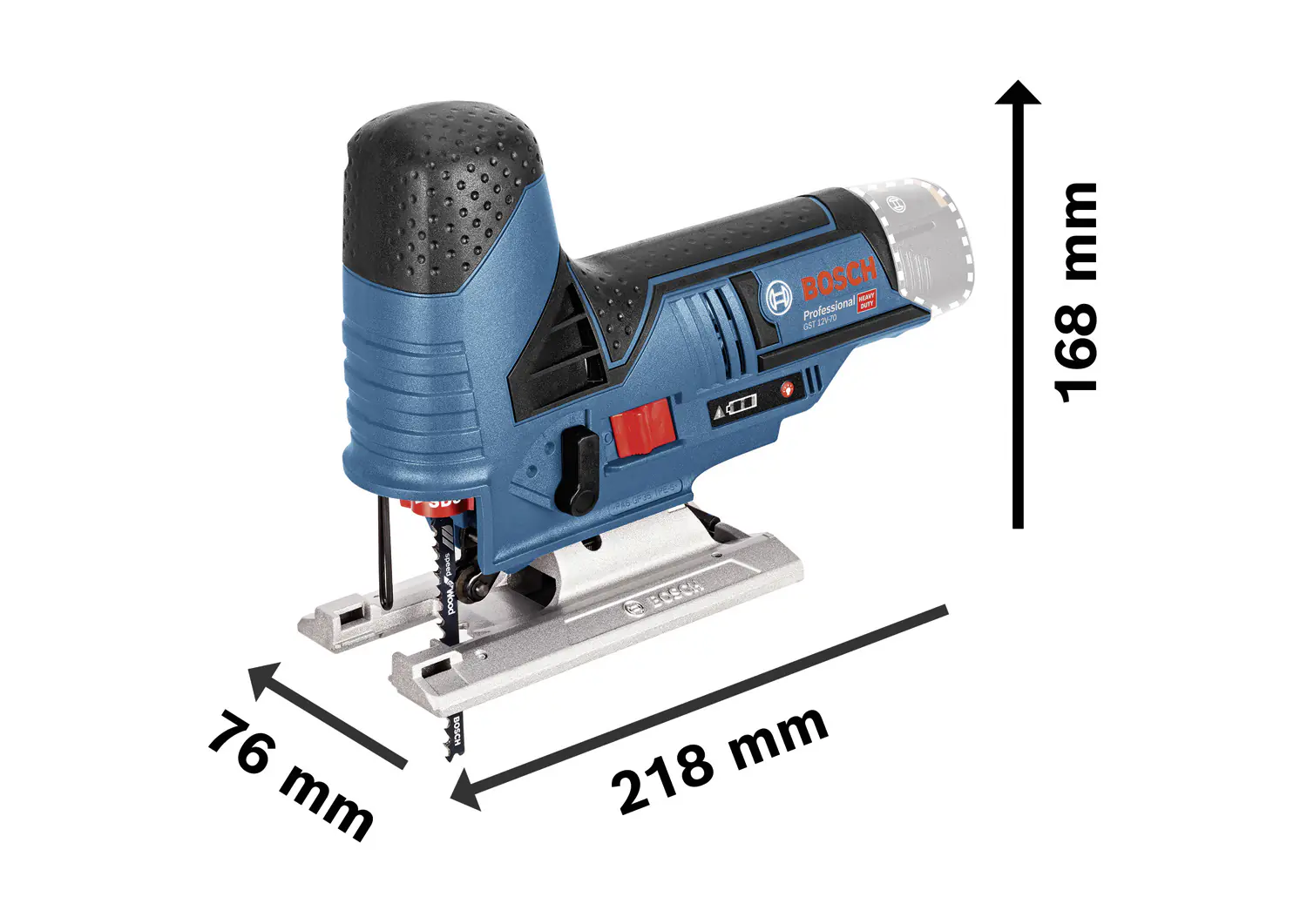 Bosch Professional Akku-Stichsäge GST 12V-70 Solo