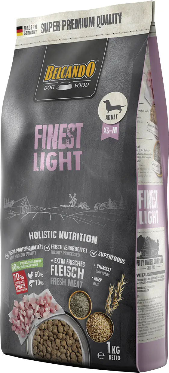 Belcando Finest Hundetrockenfutter Adult Medium Light 1 kg Geflügel & Ente