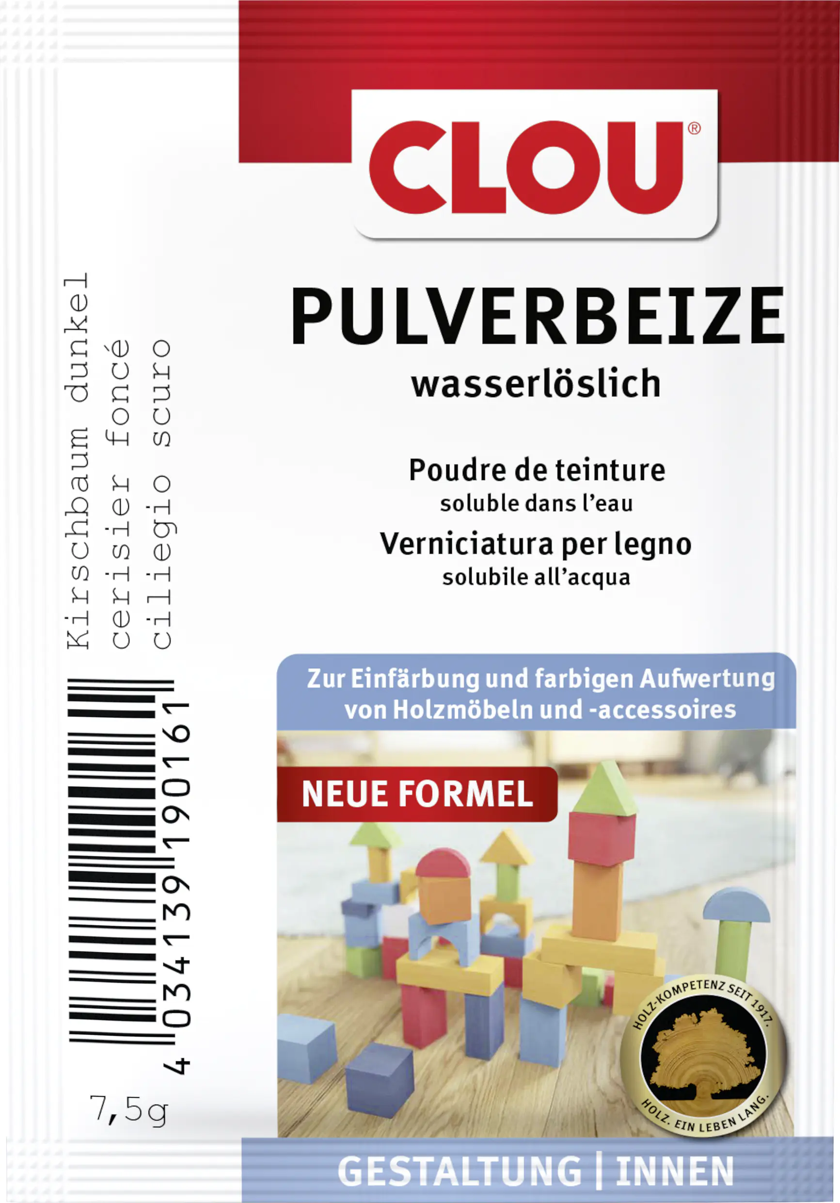 Clou Holzbeize 7,5 g kirschbaum dunkel
