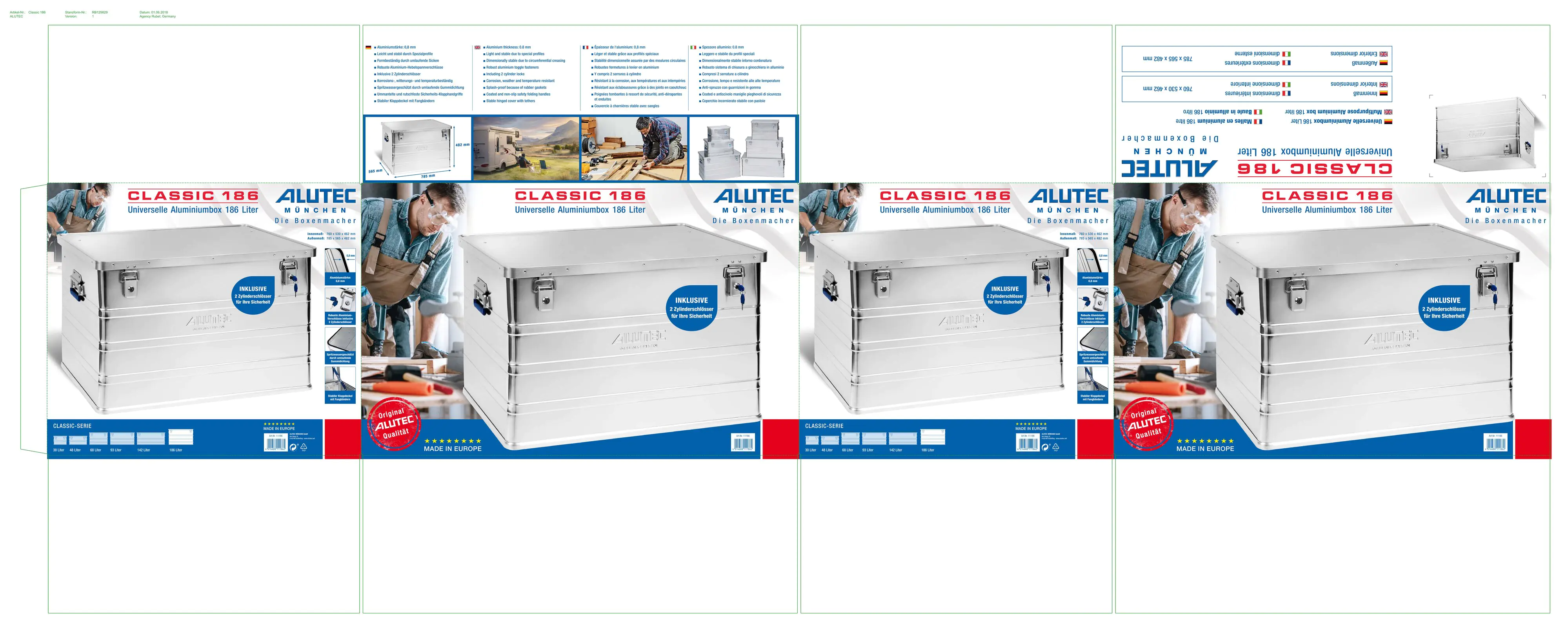 Alutec Aluminiumbox Classic XXL 79 x 57 x 48 cm