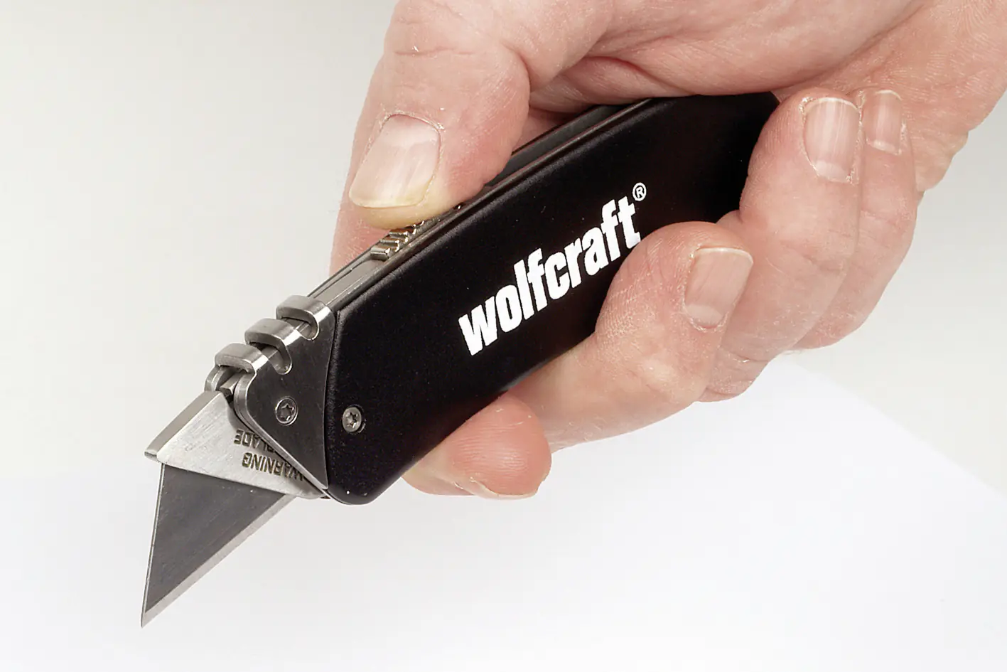 Wolfcraft Alu-Freizeitmesser mit Gürtelclip