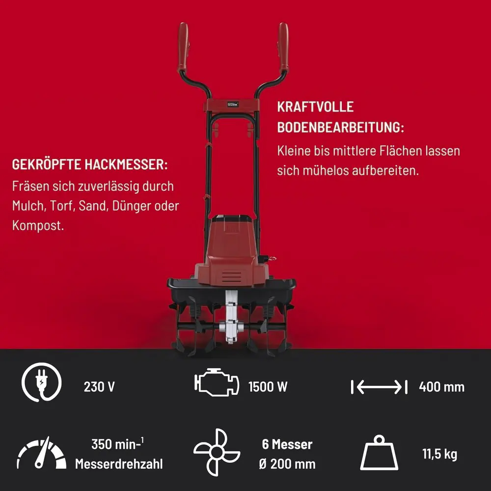 Güde Elektro Bodenhacke GEGF 1540.1 1.500 W, 40 cm Arbeitsbreite