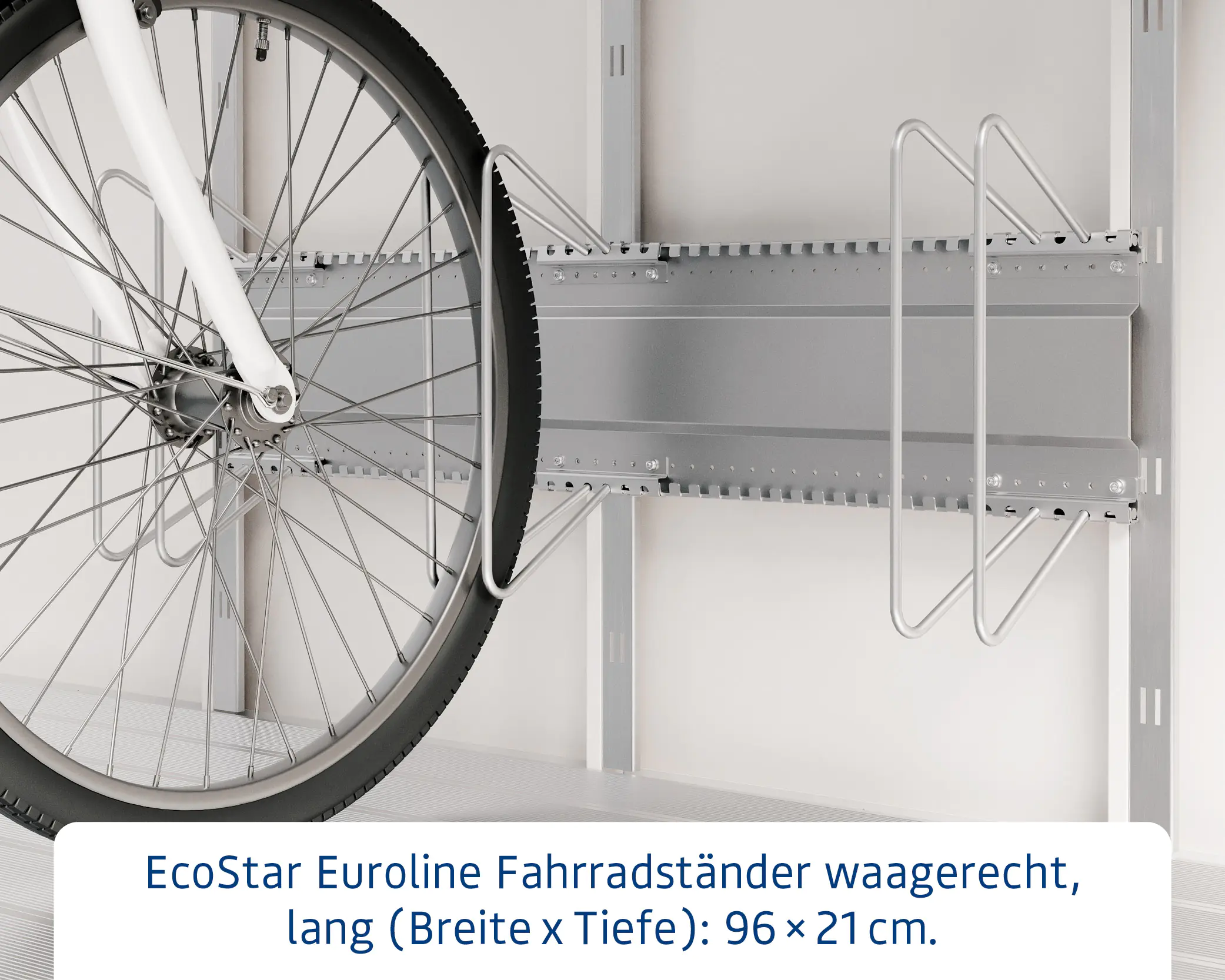 EcoStar Fahrradhalter 960 für Gerätehaus waagerecht