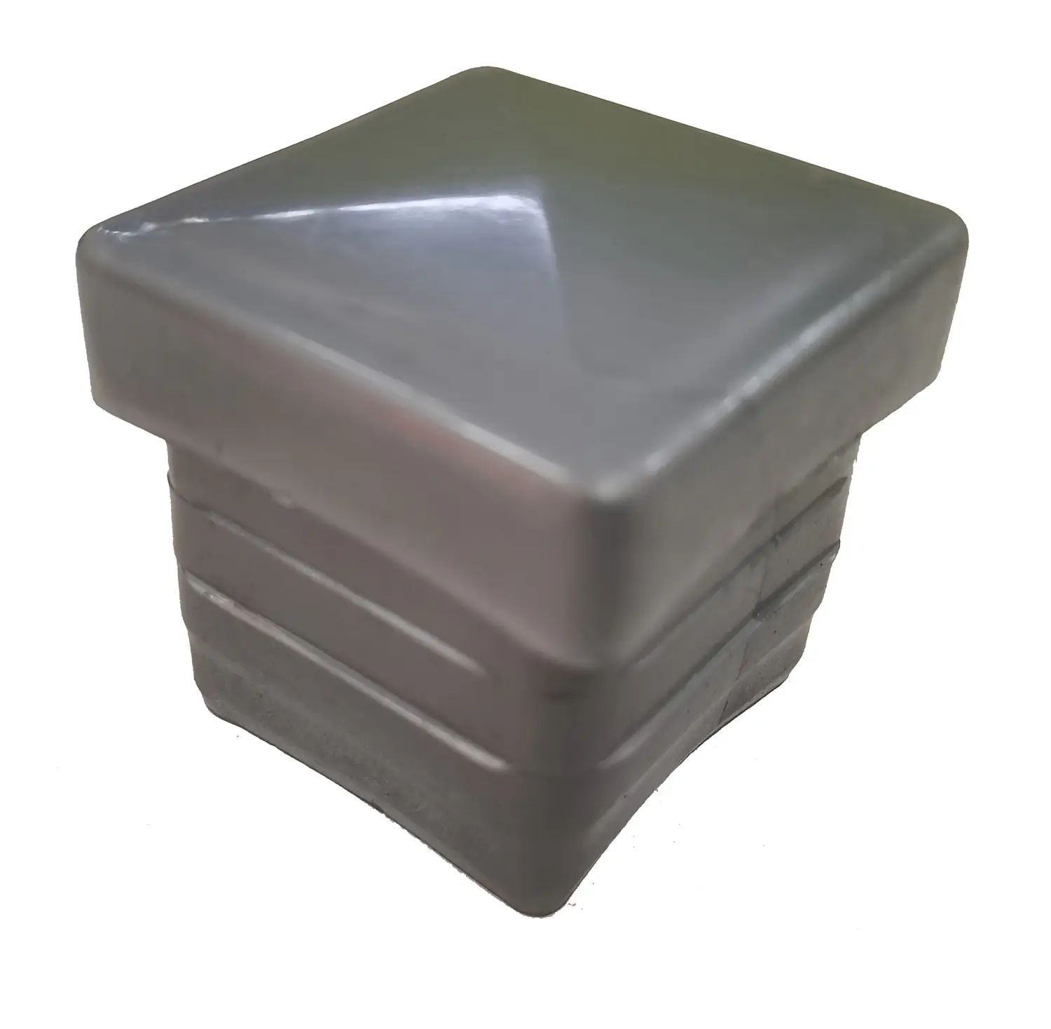 Floraworld Pfostenkappe 4 x 4 cm silber