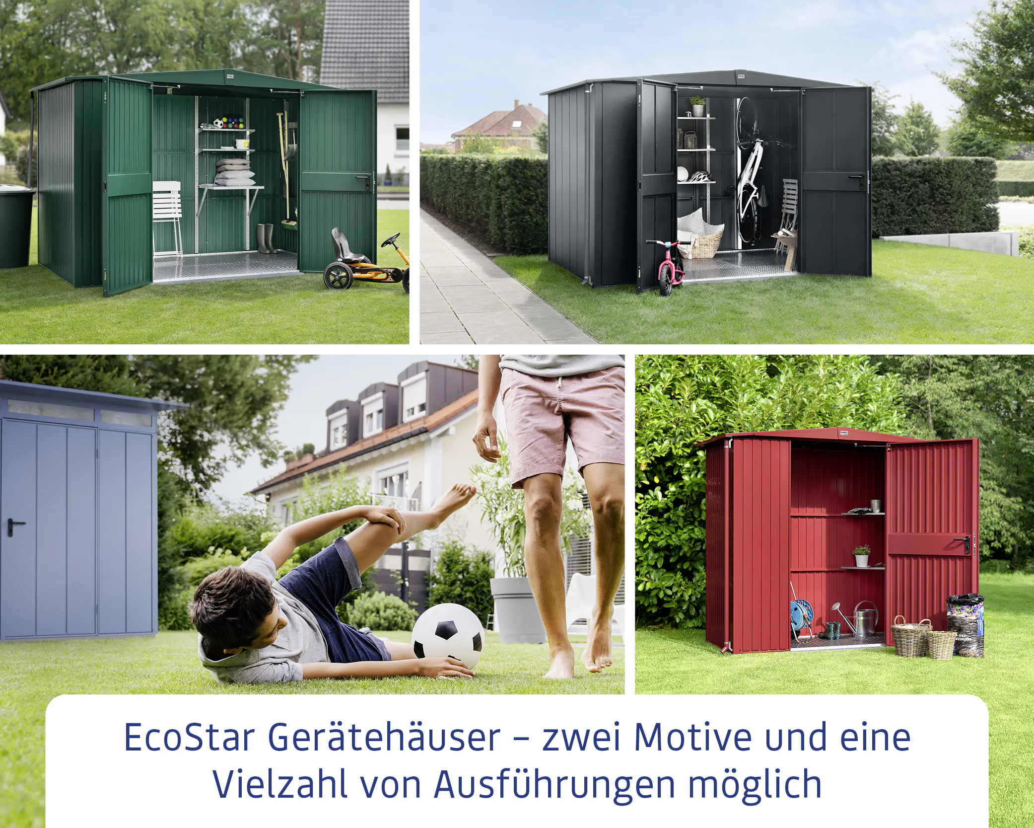 EcoStar Gerätehaus Trend-P Typ 3 anthrazitgrau 312,7 x 283,4 x 232,3 cm