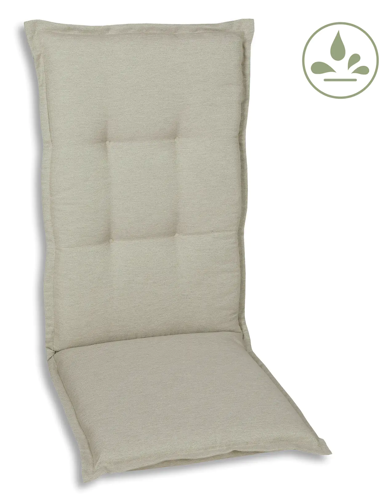 GO-DE Mittellehner-Auflage 108 cm x 50 cm x 7 cm, beige