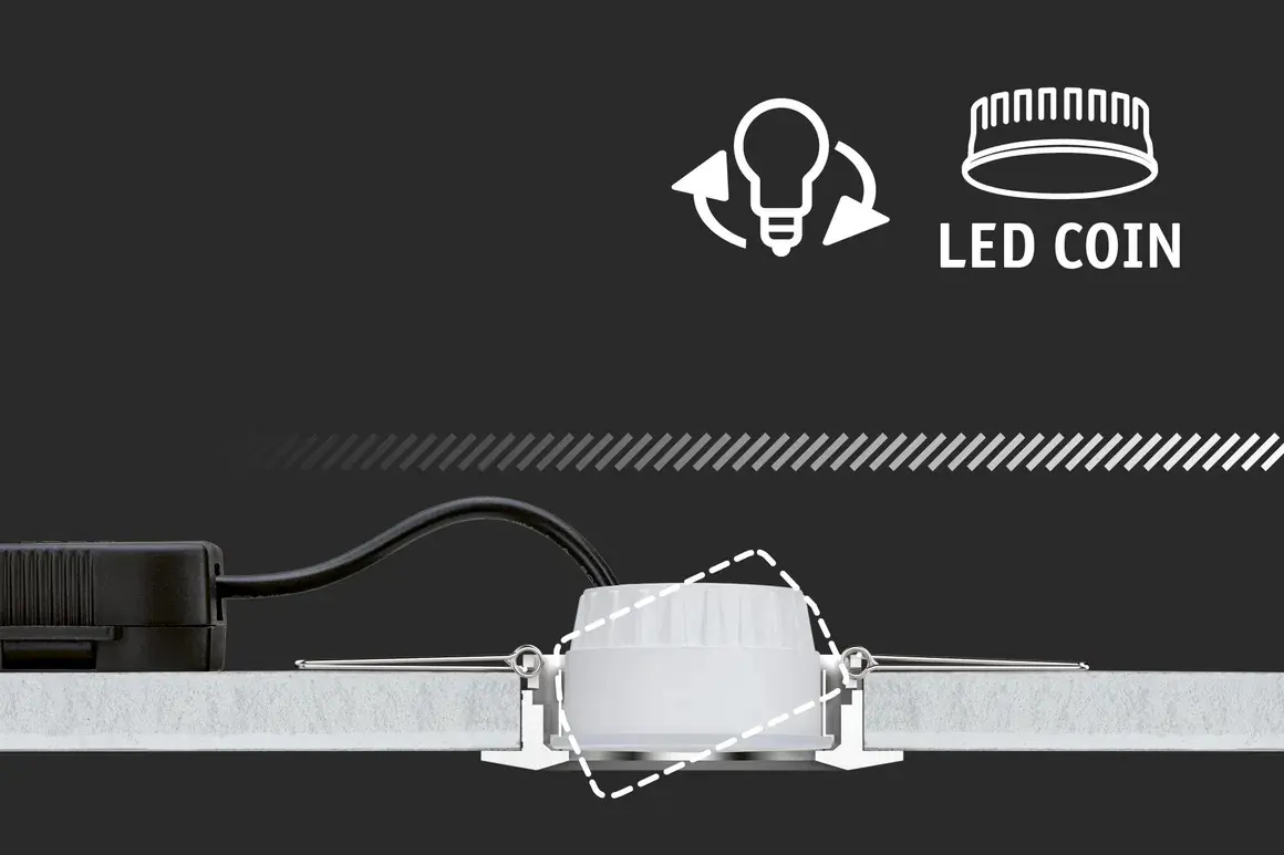 Paulmann LED-Einbauleuchte Nova Coin satin