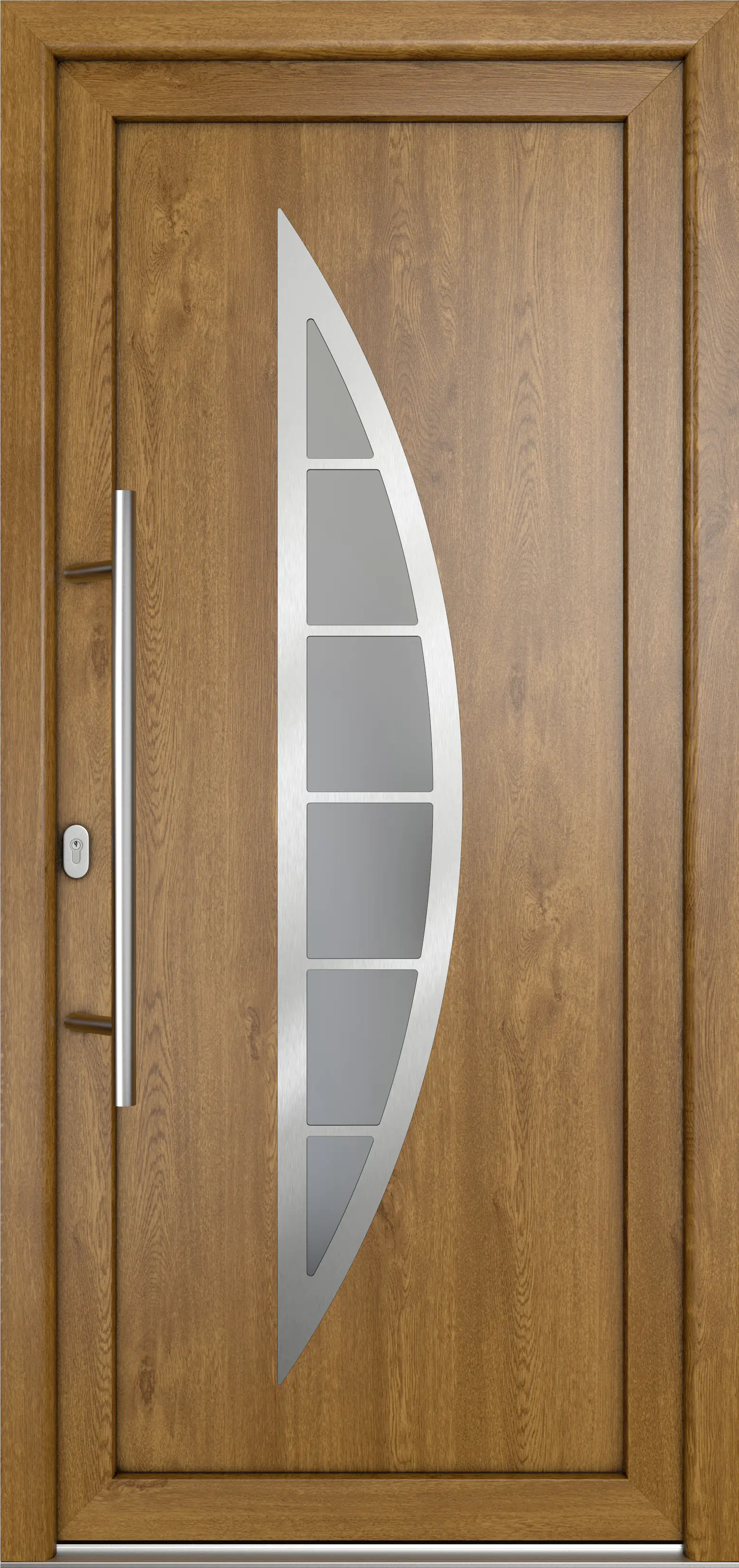Meeth Haustür Signum Pro PVC Modell 28 108 x 208 cm DIN Links weiß/golden oak