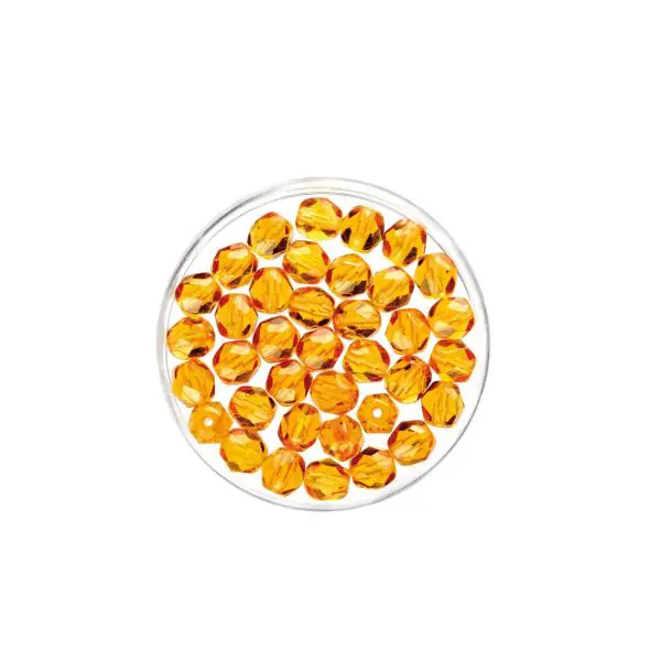 Glorex Glasschliffperlen 6mm topas, 50 Stück