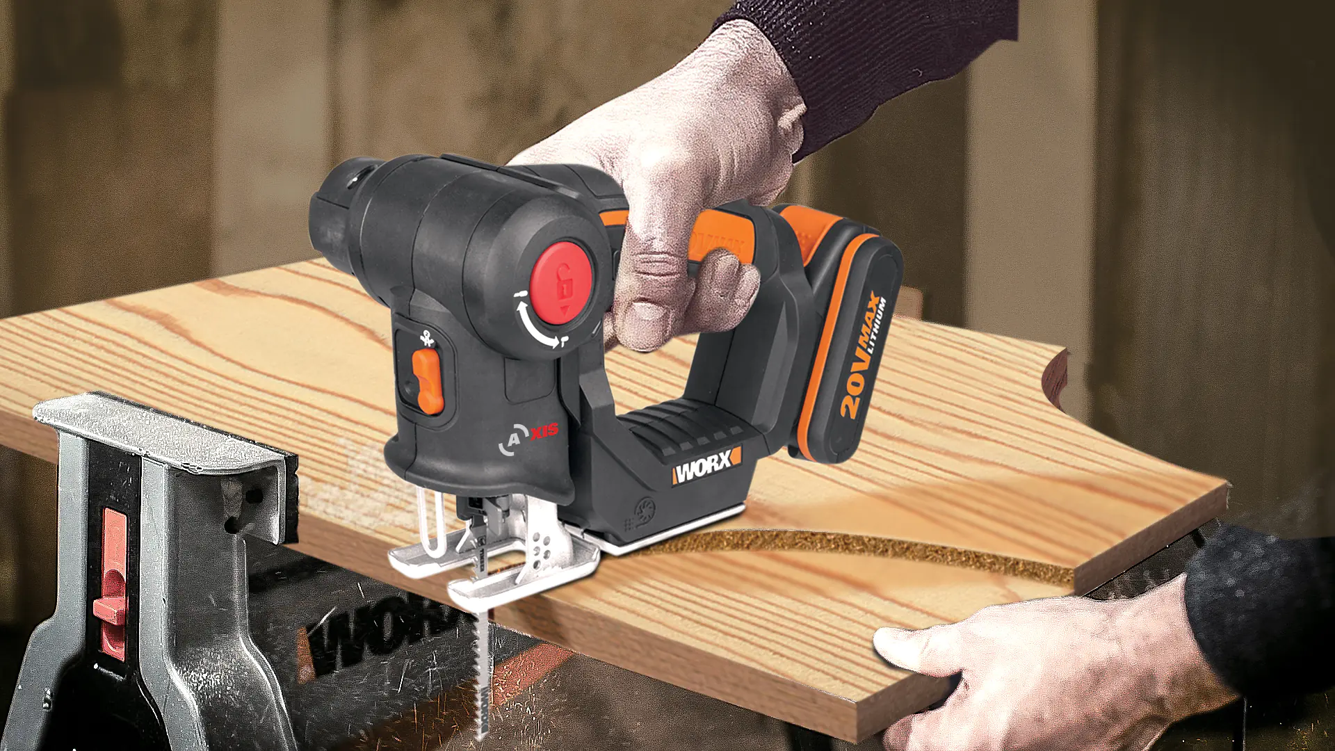 Worx Akku-Multisäge Axis WX550.9 20 V, ohne Akku und Ladegerät