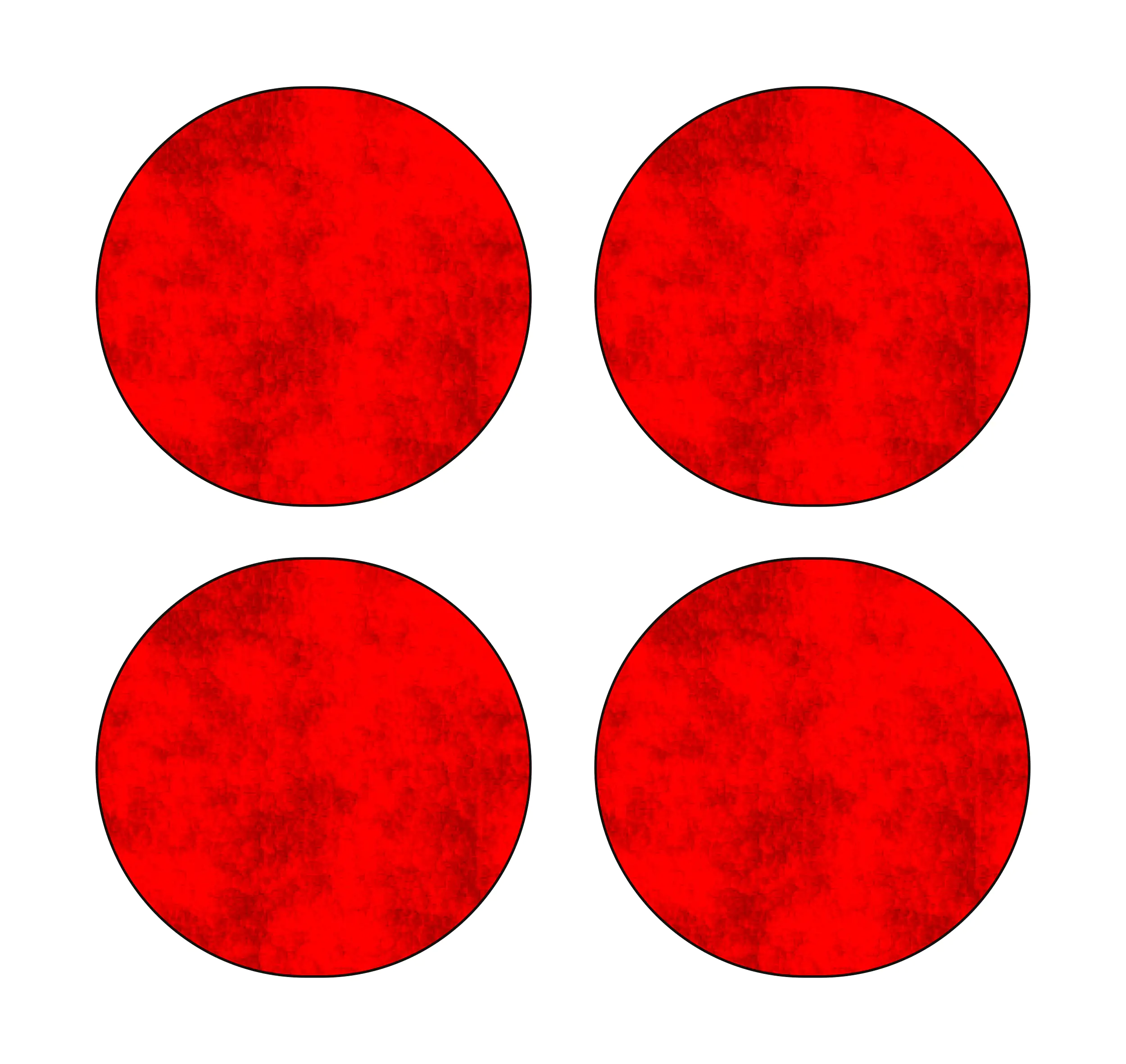 Hermann Schütz Aufkleber Holografie-Leucht-Reflektoren Punkte rot 4 Motive
