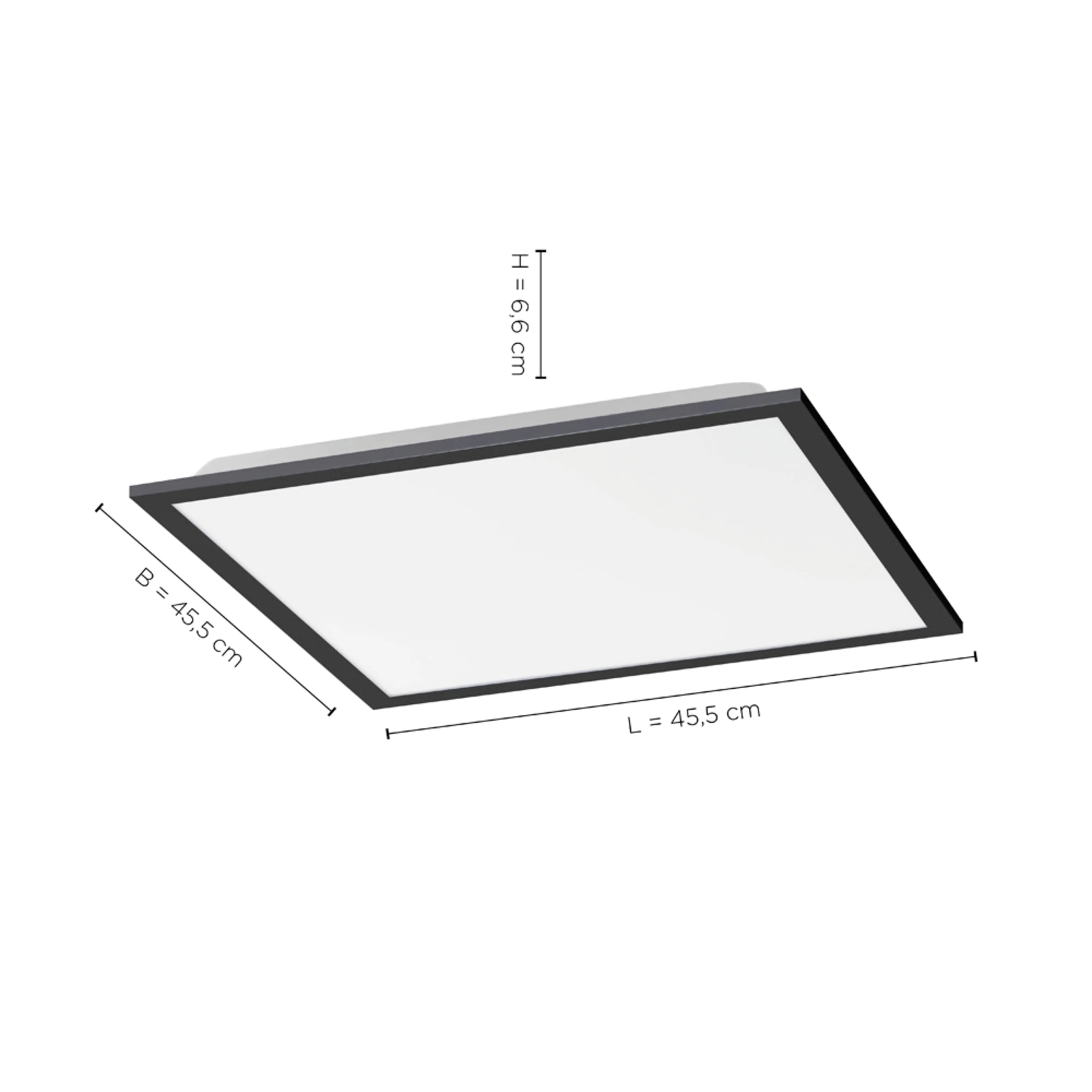 JustLight CCT LED Deckenleuchte Flat 28 W dimmbar 45,5 x 45,5 cm