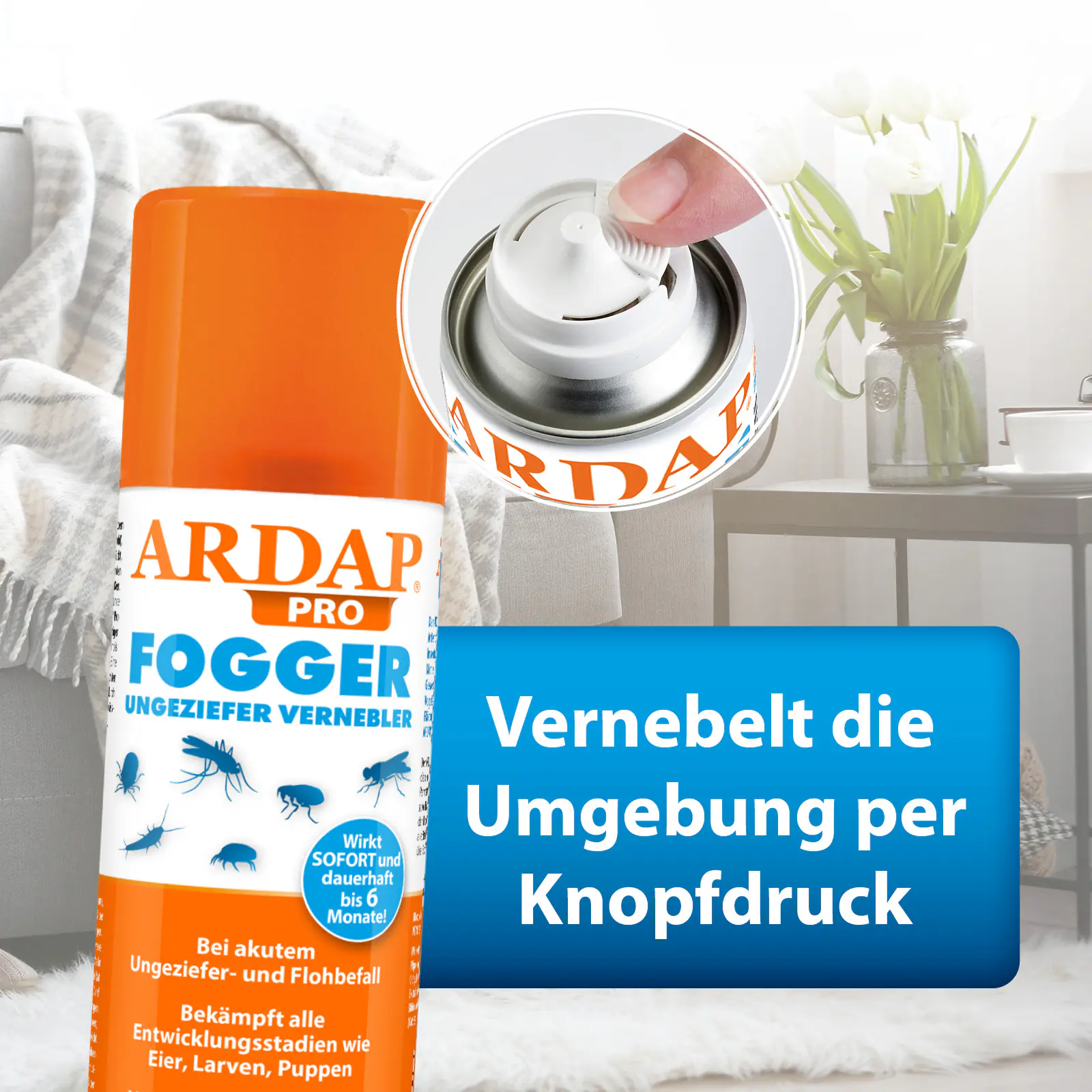 Ardap Pro Fogger vernebelt Ungeziefer und Flöhe 2 x 100 ml