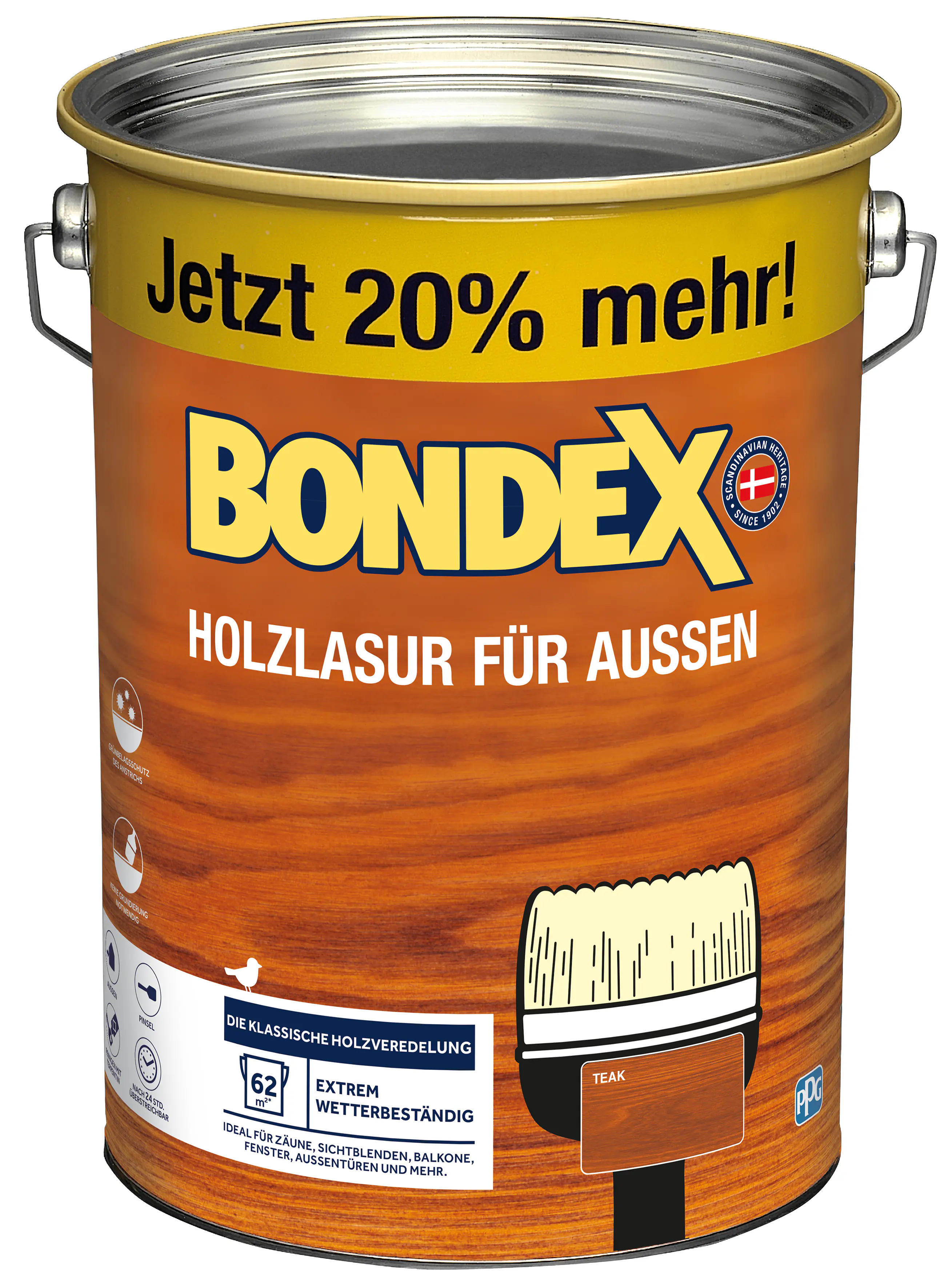 Bondex Holzlasur für Außen 4,8 L teak