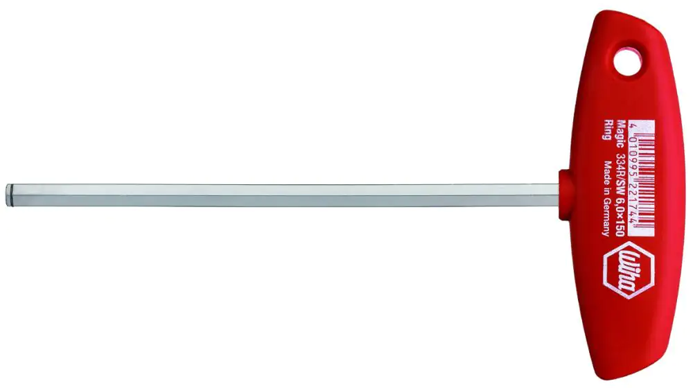 Wiha Quergriff-Stiftschlüssel Sechskant 3 x 150 mm Chrom-Vanadium-Stahl