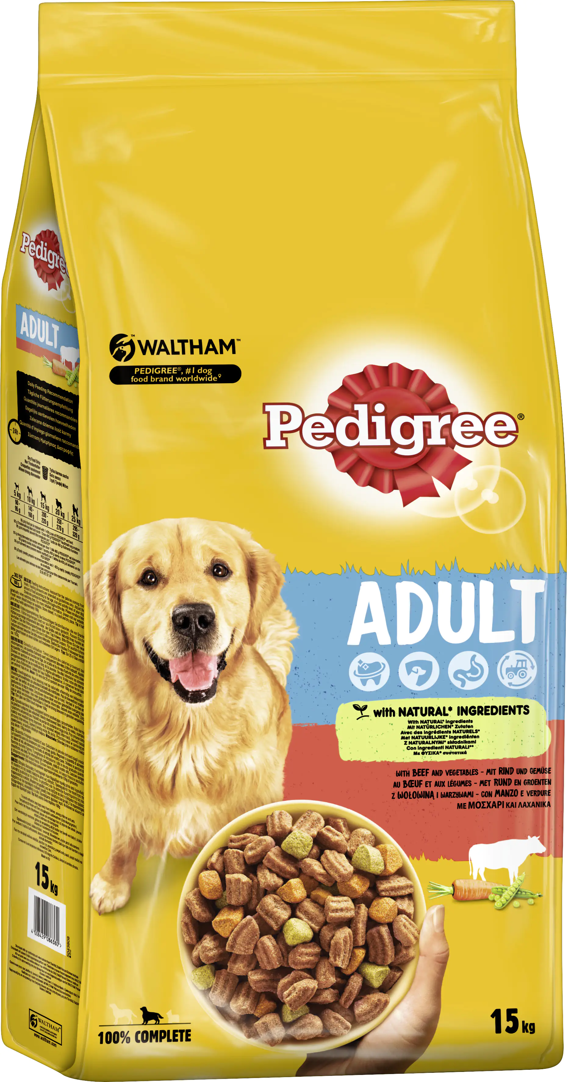 Pedigree Hundetrockenfutter Adult 15 kg Rind & Gemüse
