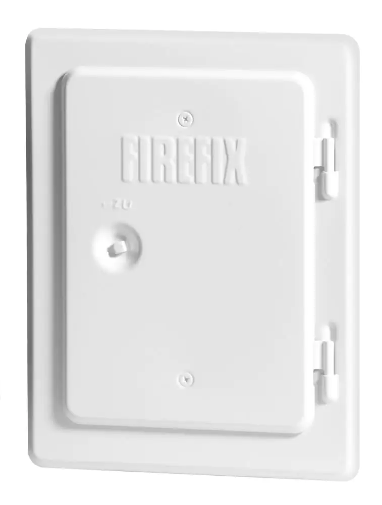 FireFix Kamintür 14 x 20 cm, verzinkt, weiß