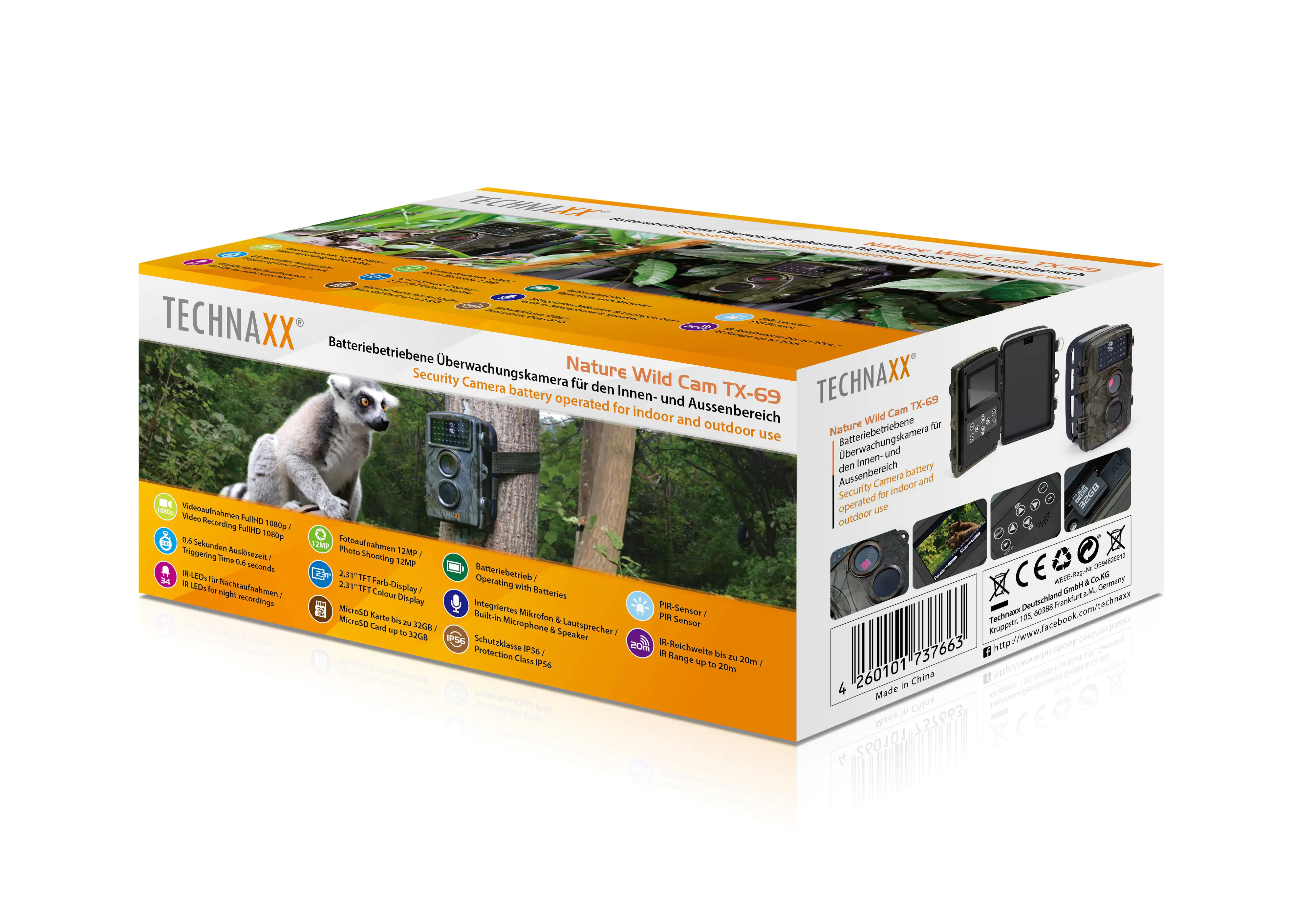 Technaxx Wildkamera Cam TX-69 LCD Display 6 cm (2,4 Zoll)