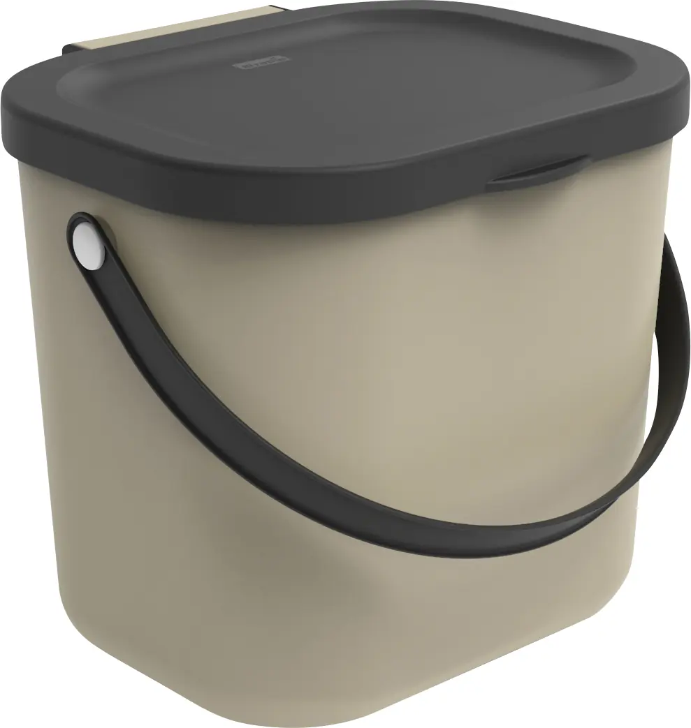 Rotho Mülltrennungssystem Albula 6 L cappuccino Recyclingbehälter