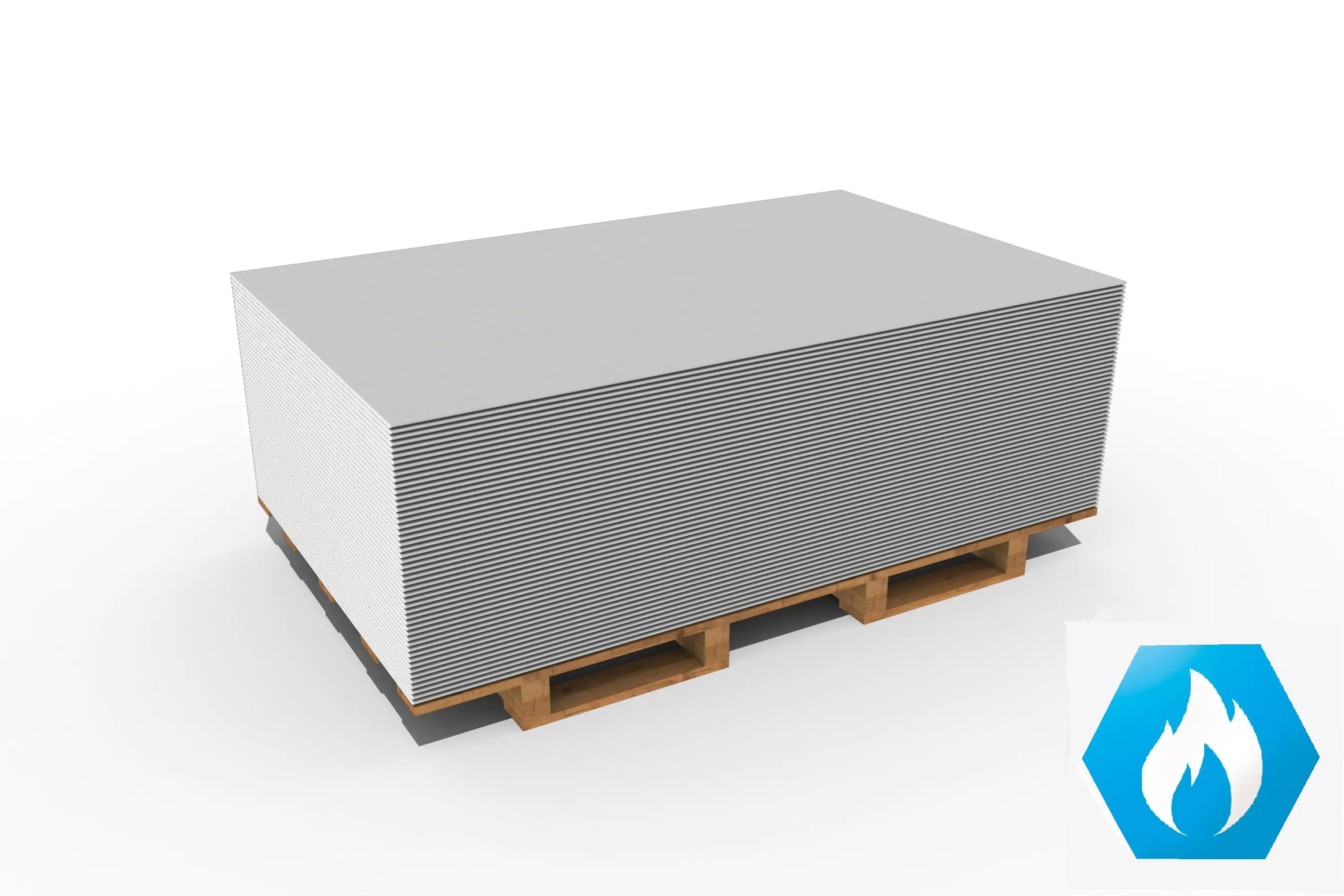 Knauf Gipskarton-Feuerschutzplatte GKF 200 x 125 cm 12,5 mm 50 Stück Palettenabnahme