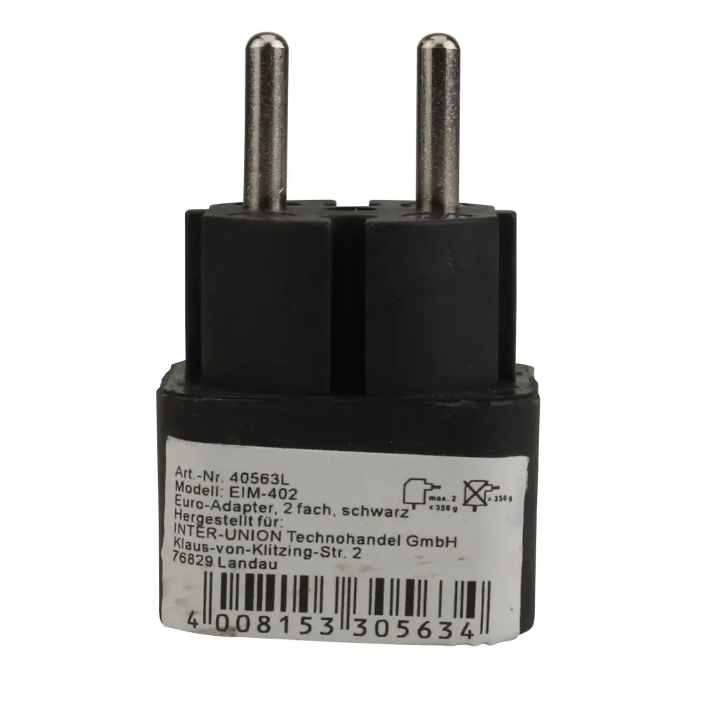 Euro-Adapter 2-fach schwarz