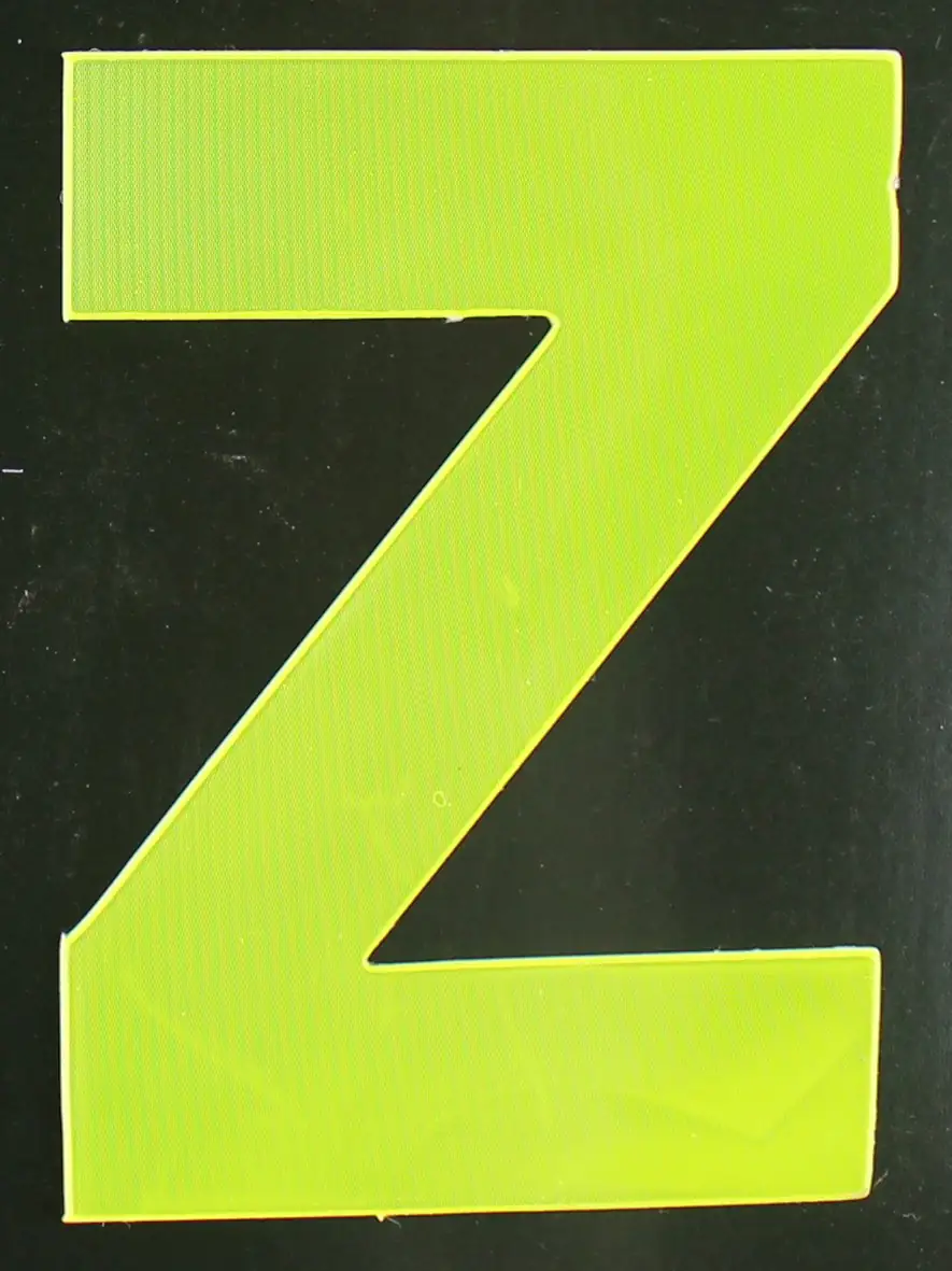 Conacord Reflektierender Klebebuchstabe "Z" gelb 80 mm