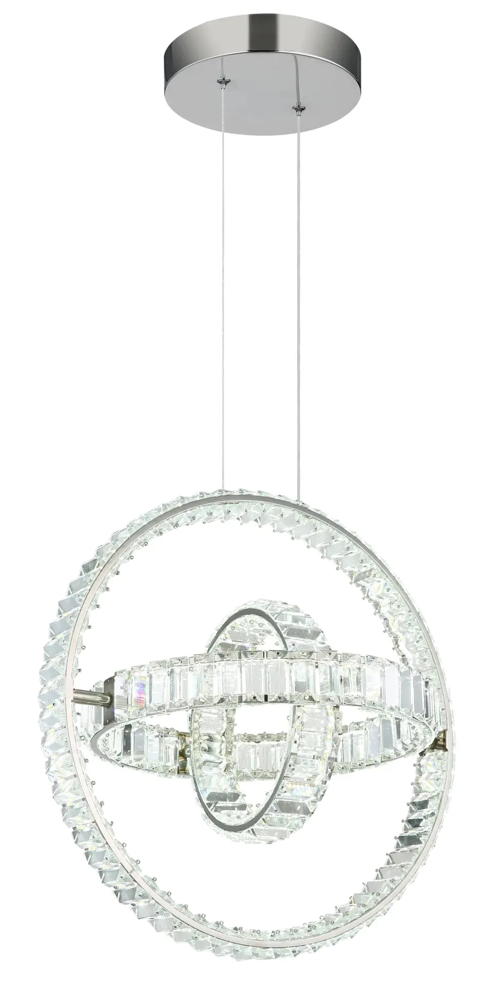 Globo LED Hängeleuchte Neil 3 Ringe verchromt