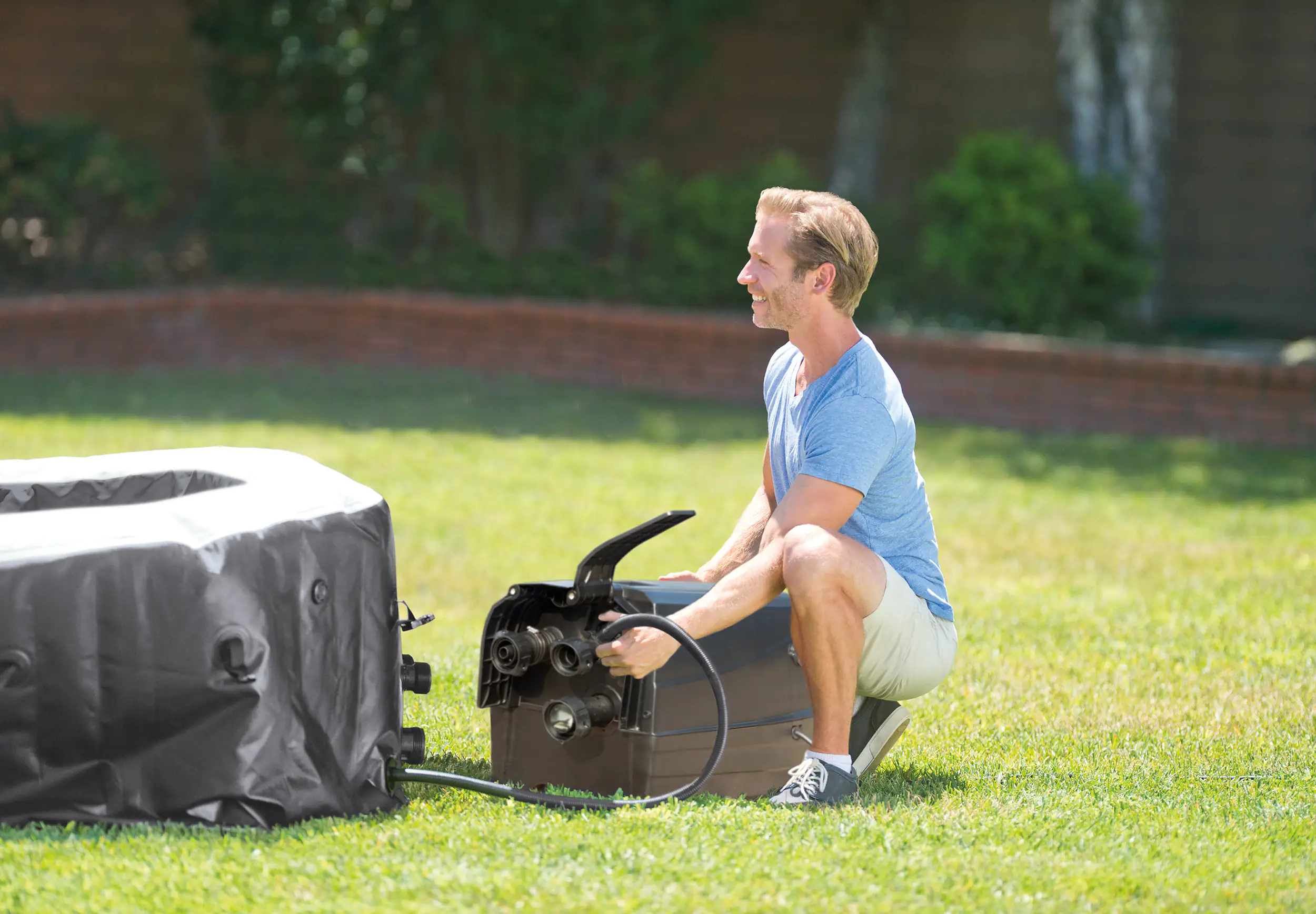 Intex Pure Spa Octagon Bubble Jet mit Salzwassersystem Ø 201 x 71 cm