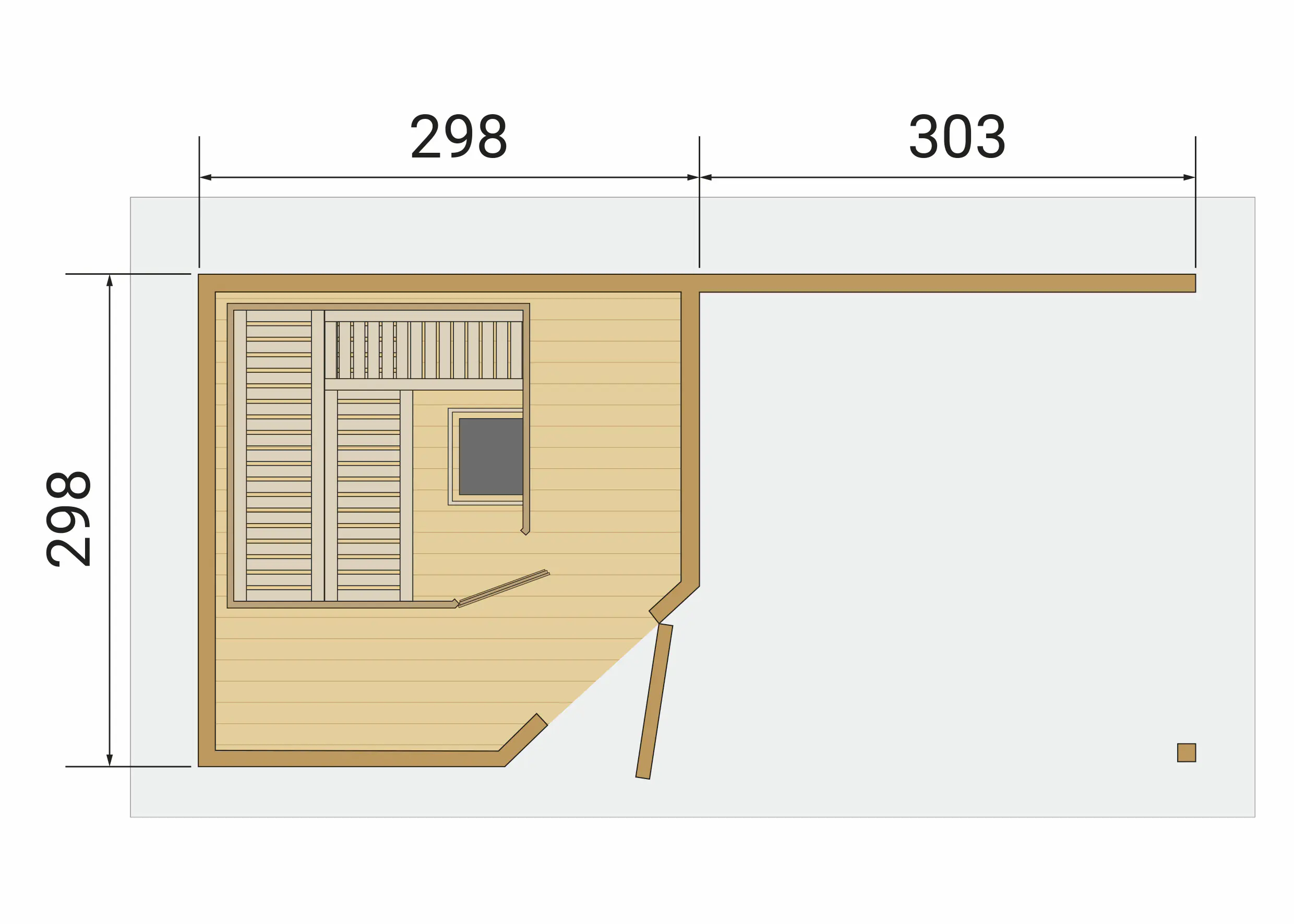 Weka Gartensauna Salo 17,91 m² natur 