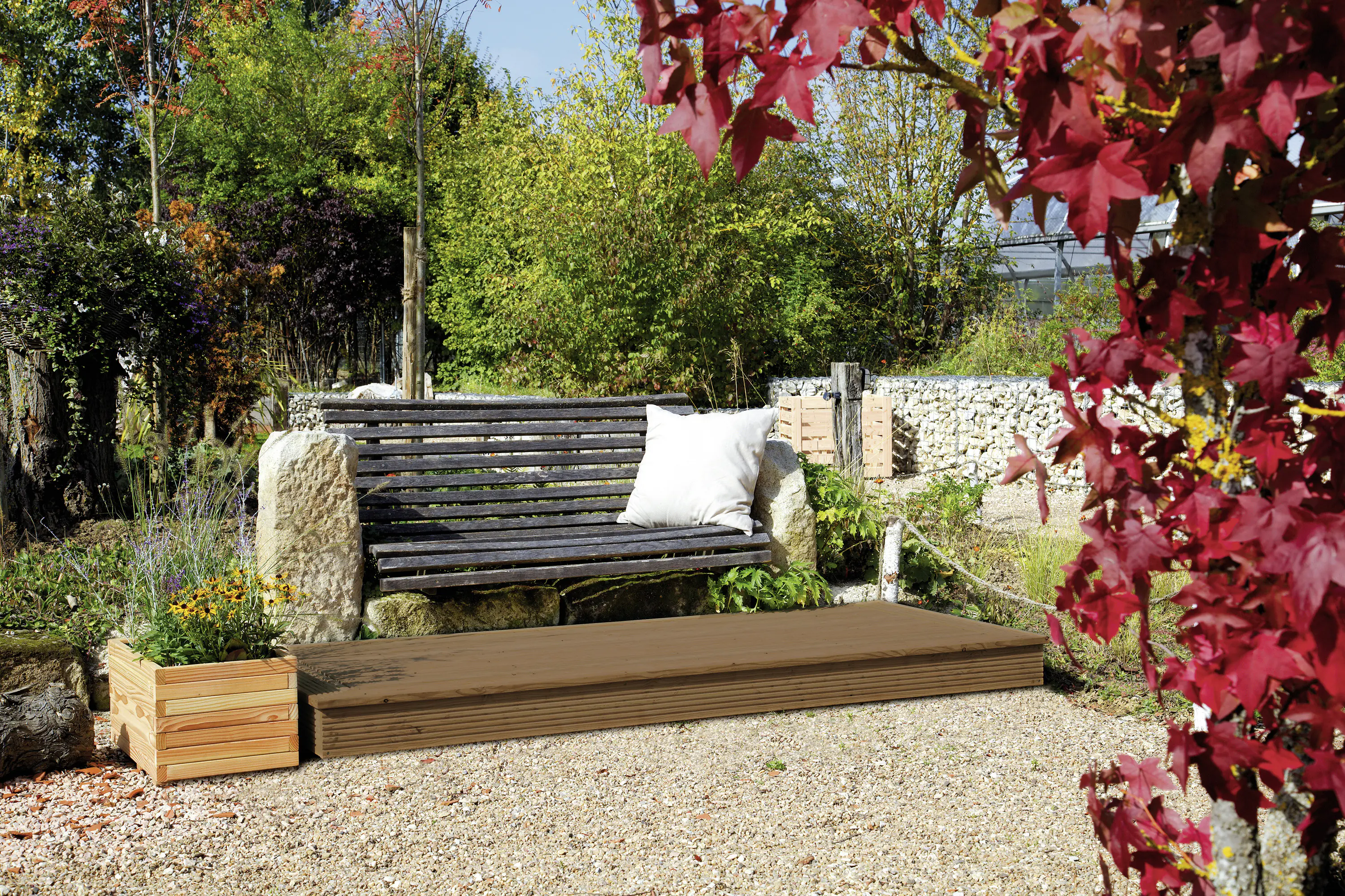 Rettenmeier Terrassendiele Kiefer 200 x 14,5 x 2,8 cm grob/fein teakbraun