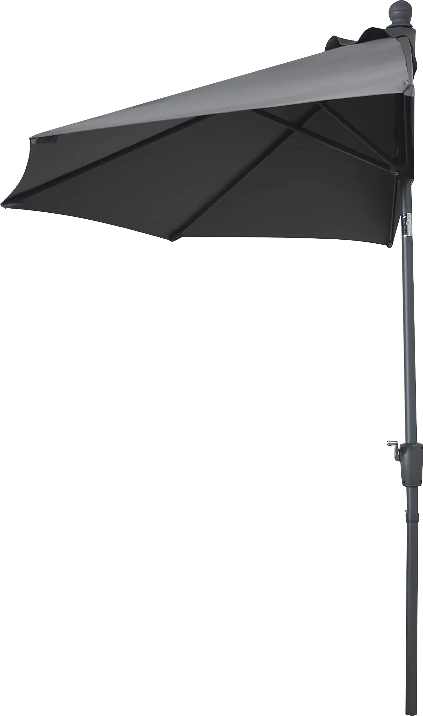 TrendLine Sonnenschirm halbrund anthrazit 260 x 120 cm 