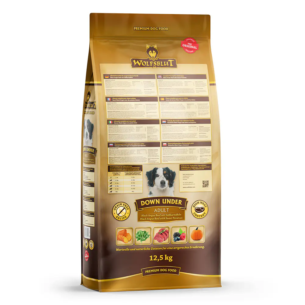 Wolfsblut Down Under Hundetrockenfutter Adult getreidefrei 12,5 kg Rind