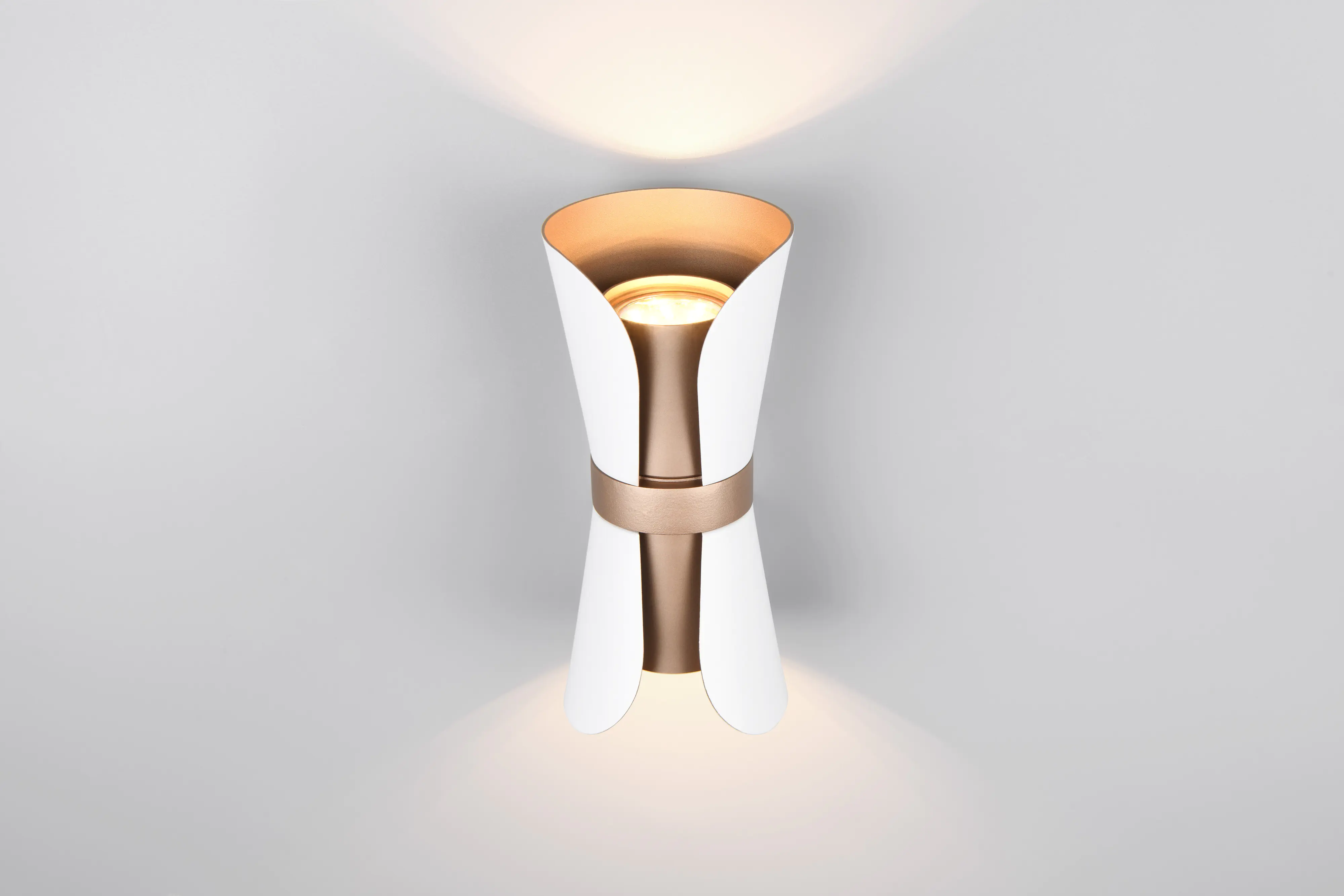 Trio Leuchten LED Wandleuchte Coat GU10 weiß gold Metall