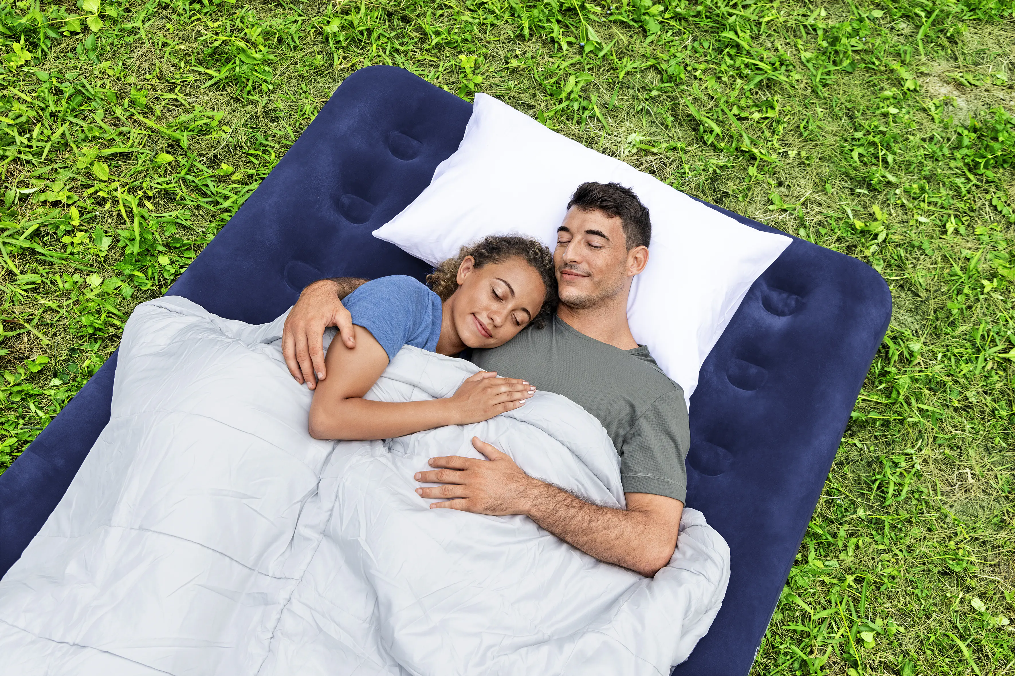 Bestway Luftbett Double Blue Horizon dunkelblau 191 x 137 x 30 cm