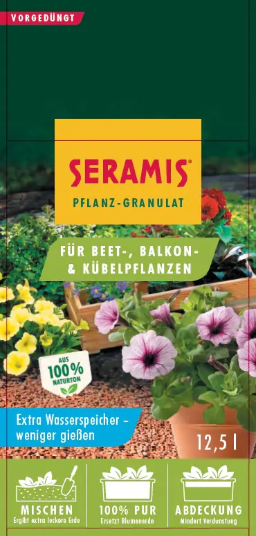 Seramis Pflanz-Granulat für Beet- Balkon- & Kübelpflanzen 12,5 L