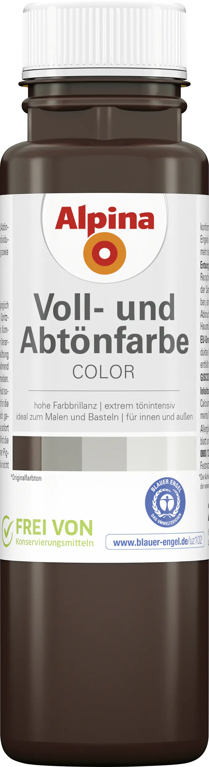 Alpina Color Abtönfarbe choco brown seidenmatt 250 ml 