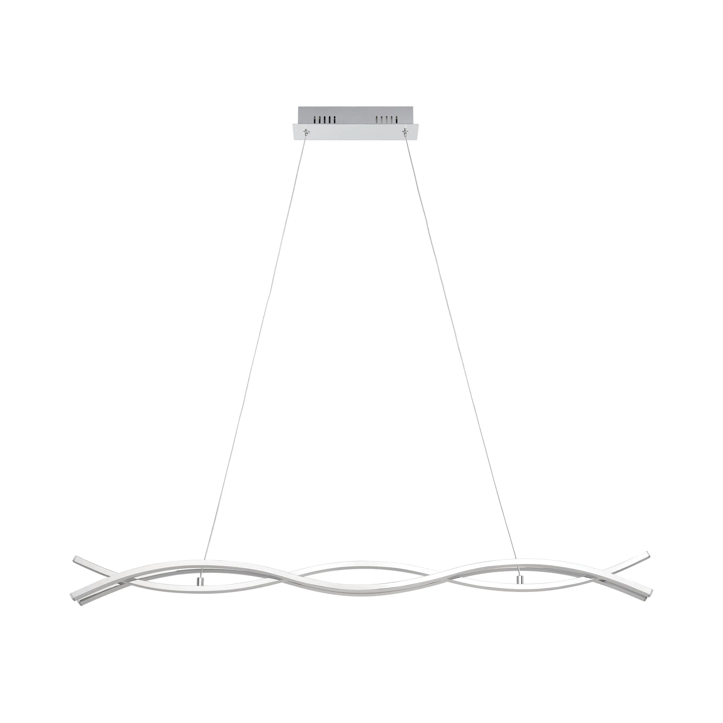 Eglo LED Pendelleuchte Lasana 2 chrom 100 x 8 cm warmweiß