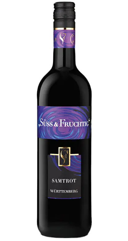 Württemberger samtrot Qualitätswein süß und fruchtig 0,75 l