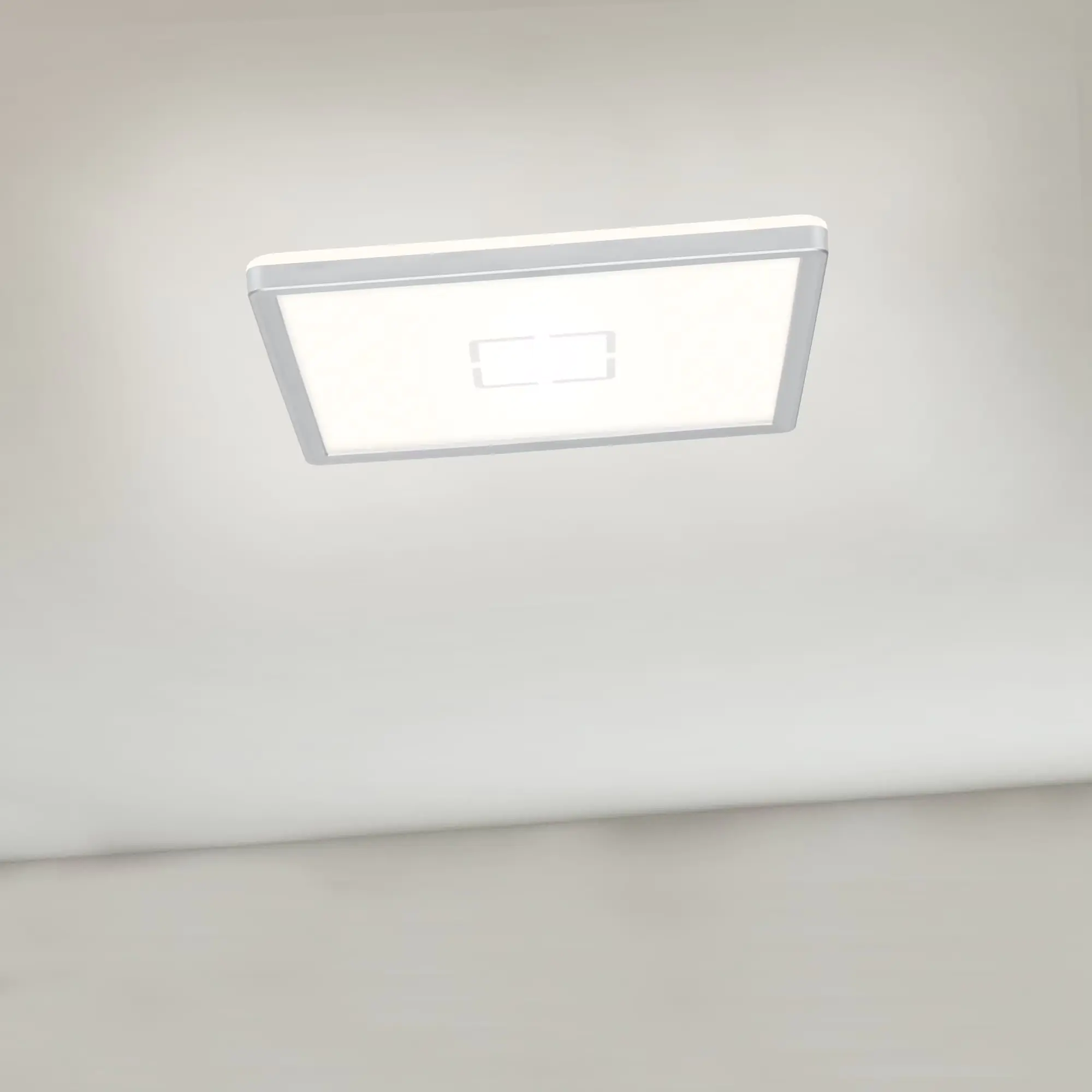 Briloner Slim LED Panel Free silber 29,3 x 29,3 cm mit Backlight-Effekt
