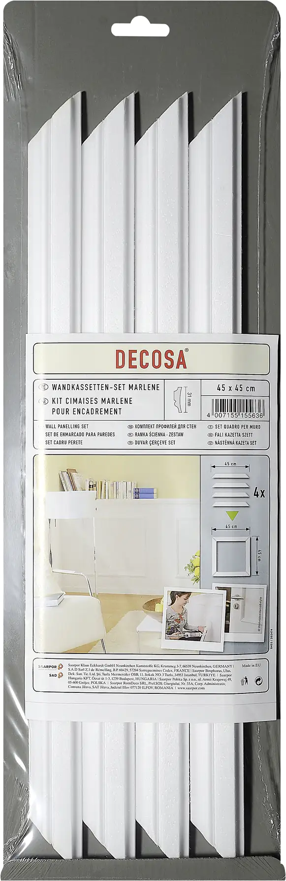 Decosa Wandkassettenset Marlene, 4-teilig, 45 x 45 cm