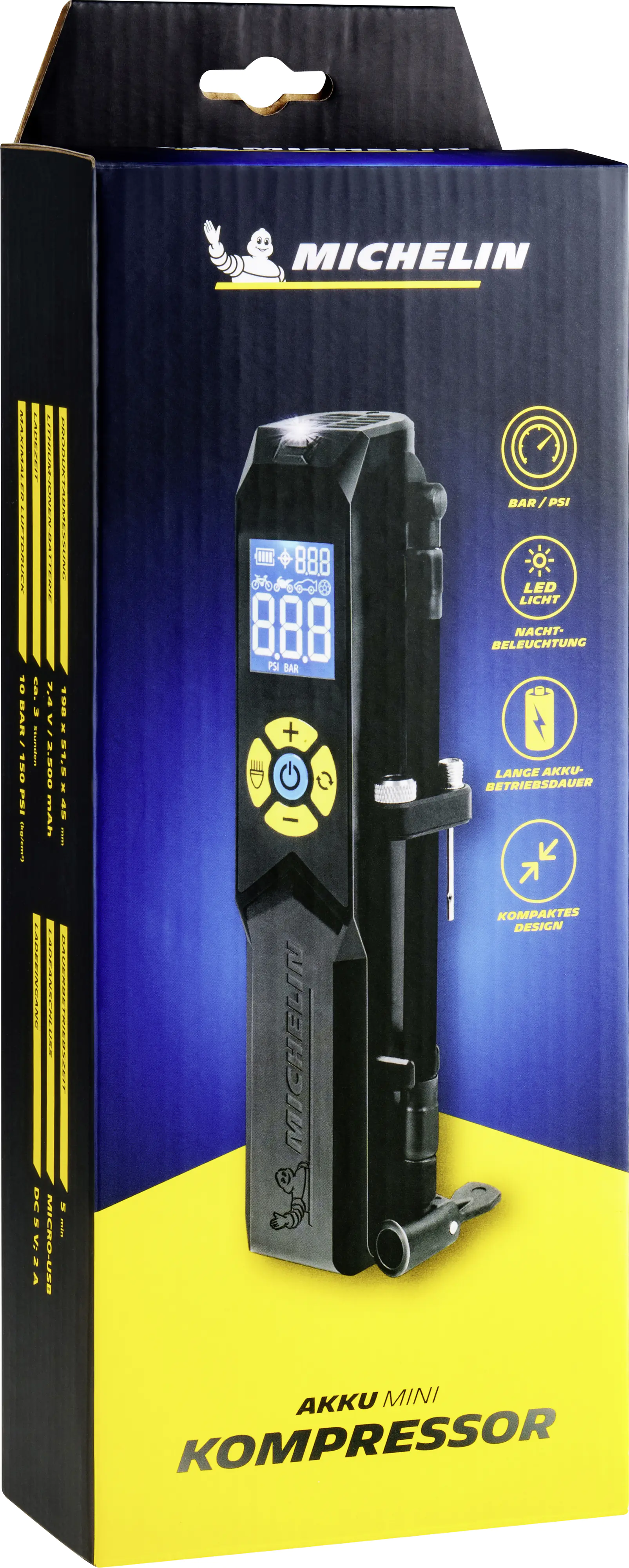 MICHELIN Akku-Mini-Kompressor 10 bar