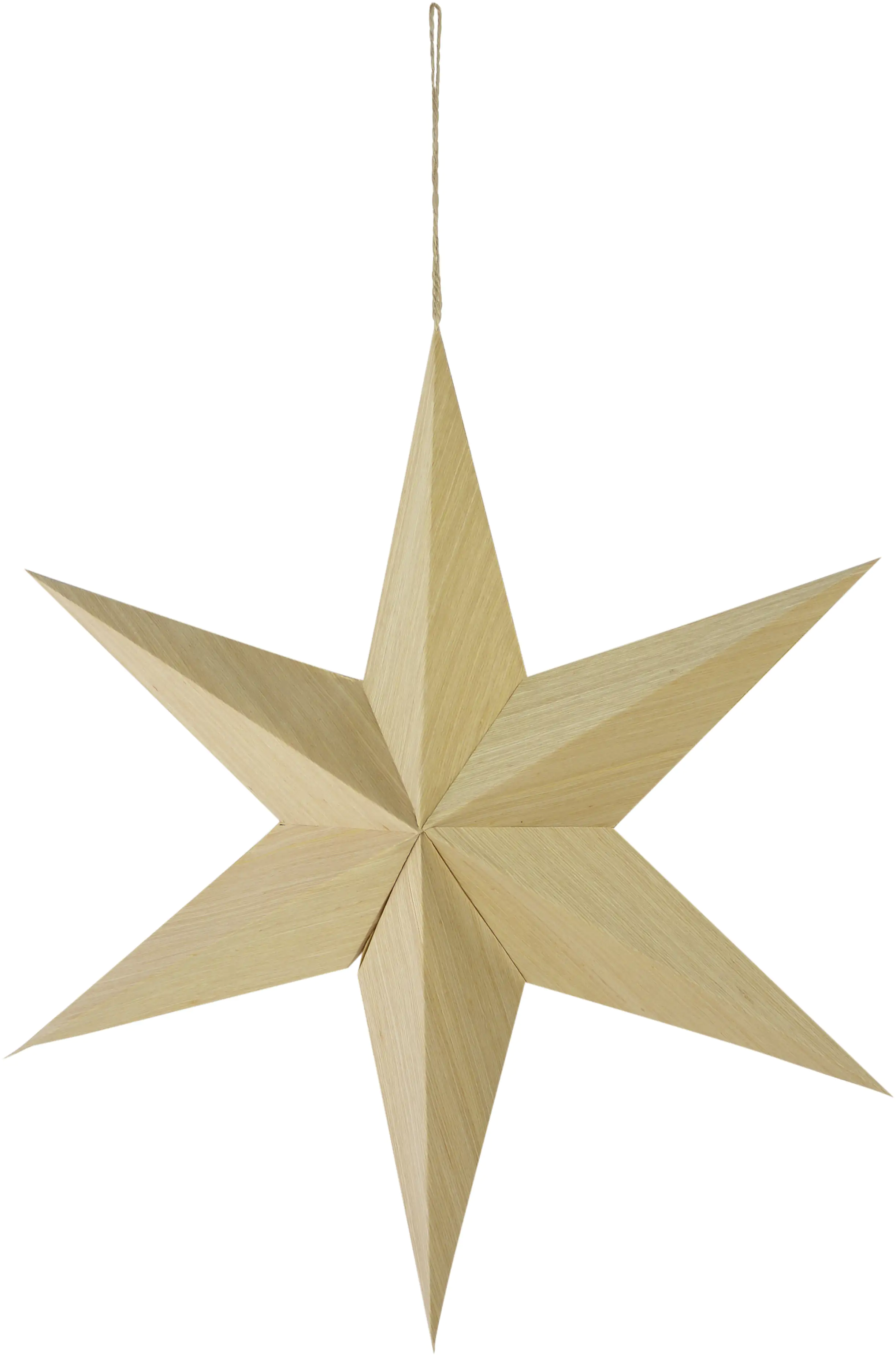 Riffelmacher Faltstern aus Holz und Kraftpapier natur 50 cm