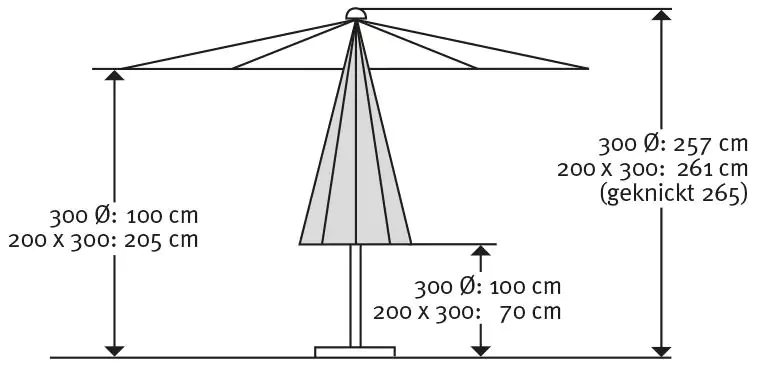 Schneider Sonnenschirm Malaga natur, Ø 300 cm