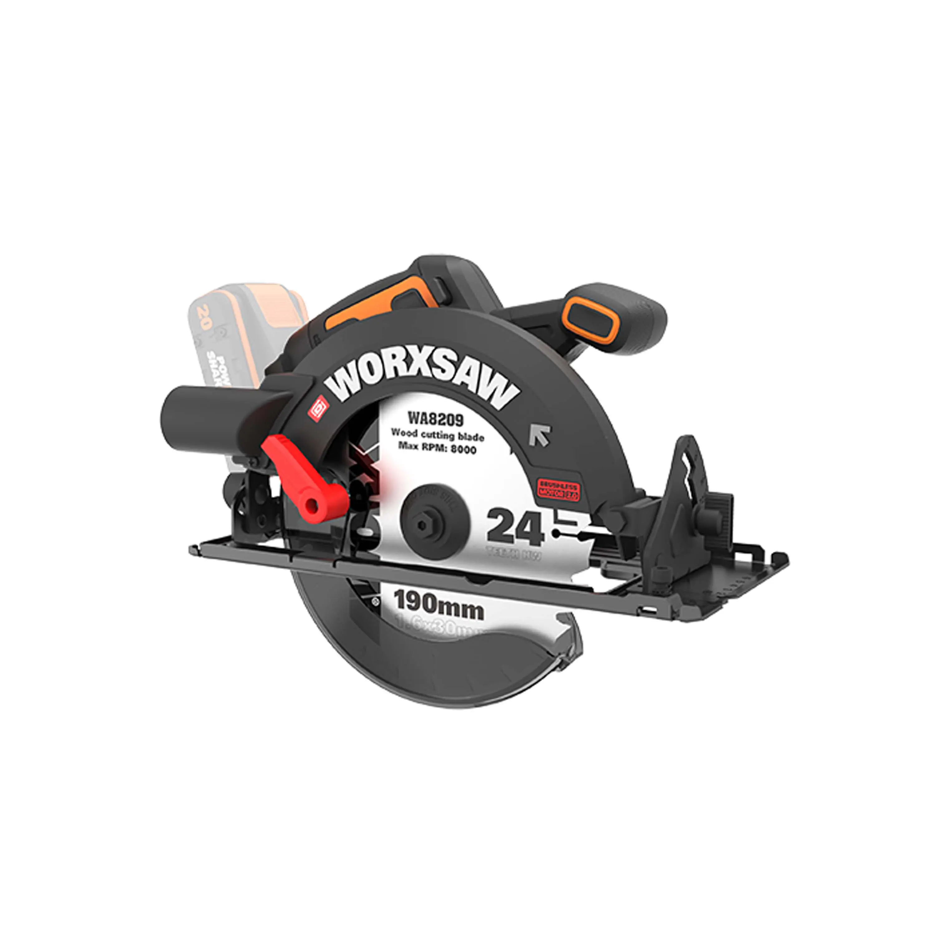 Worx Akku Handkreissäge WX520.9 20 V Solo