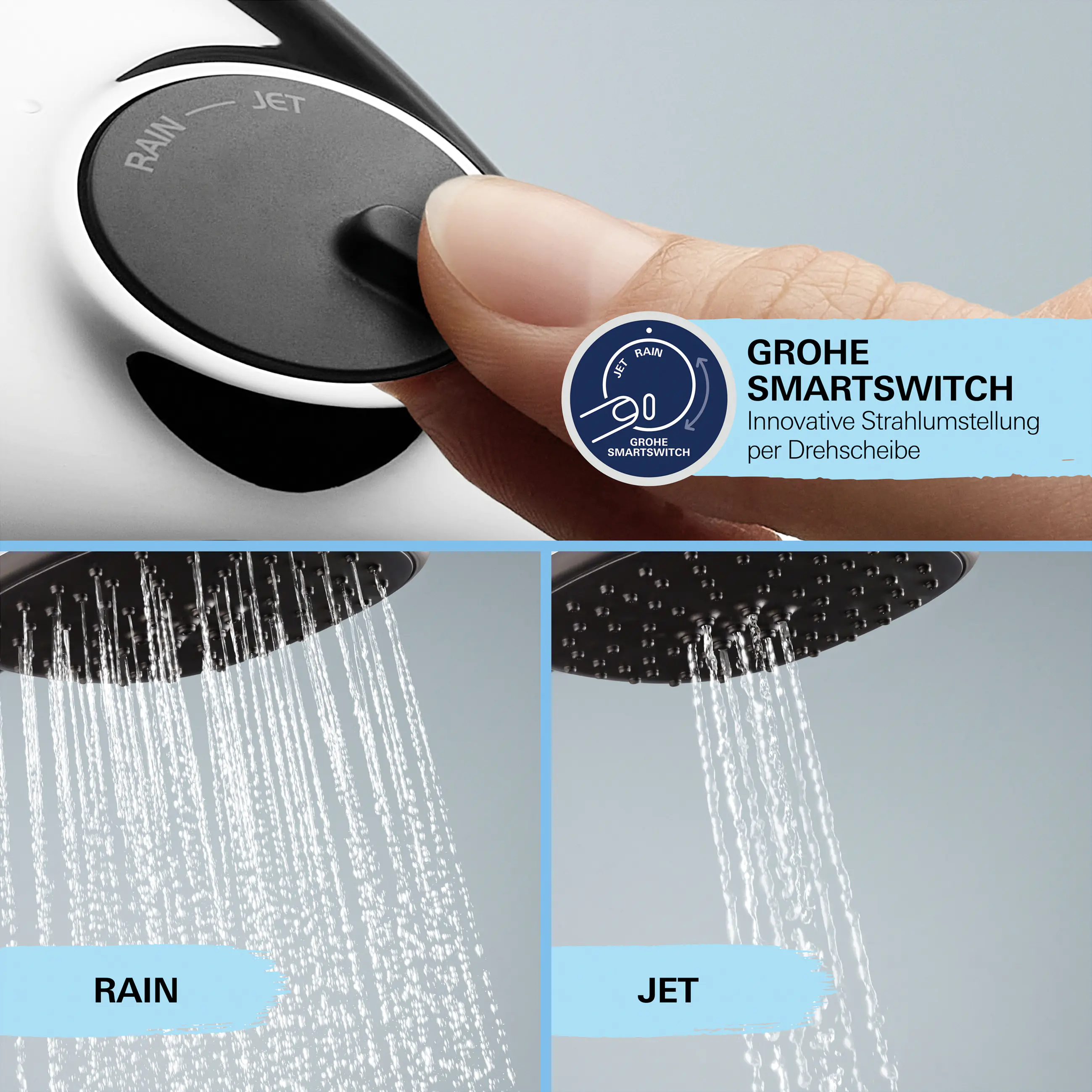 Grohe Handbrause 2 Strahlarten Vitalio Comfort 110 chrom