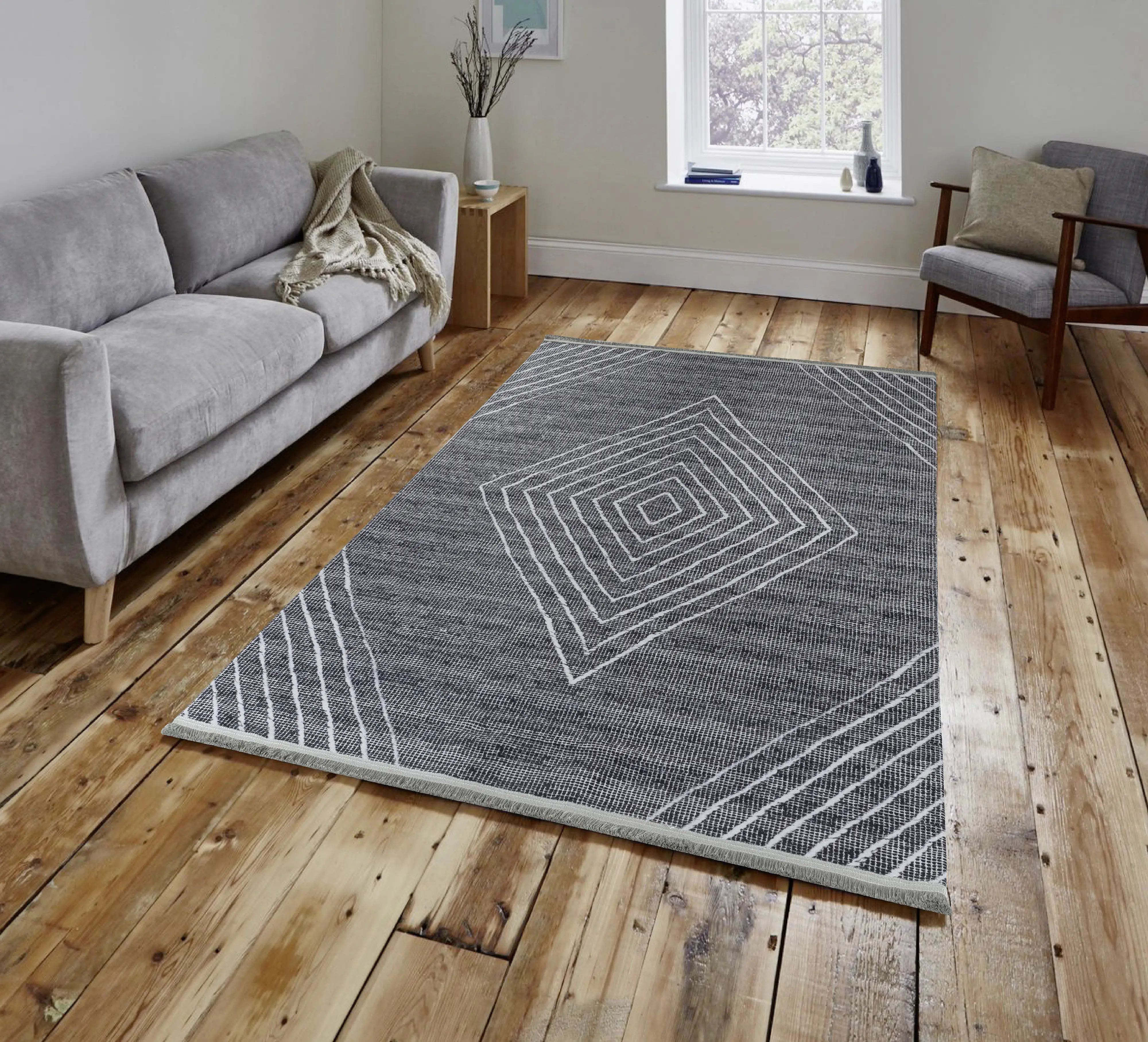 Teppich Efe - waschbar 1010 anthrazit, 80 x 150 cm