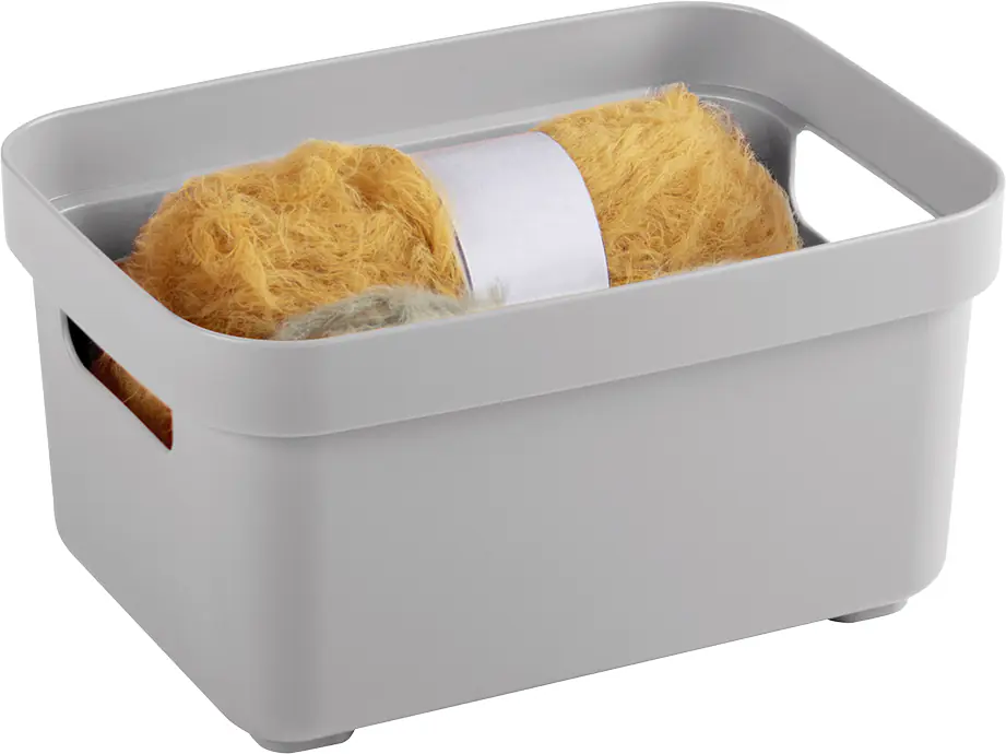 Sunware Aufbewahrungsbox Sigma Home mit Griffen 18 x 13 cm 2,5 L hellgrau